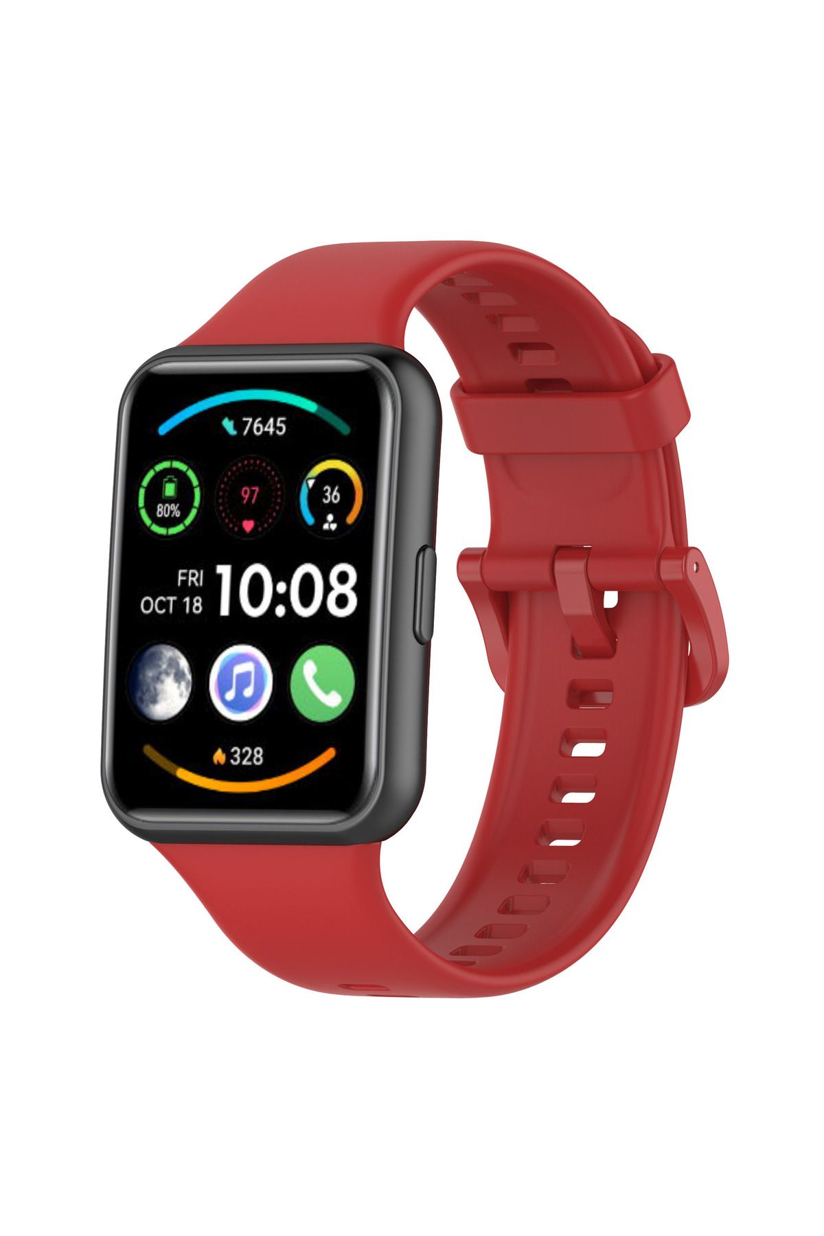 Nextron Huawei Watch Fit 2 Uyumlu Kordon Silikon Esnek A+Kalite Spor Yumuşak Silikon Kordon