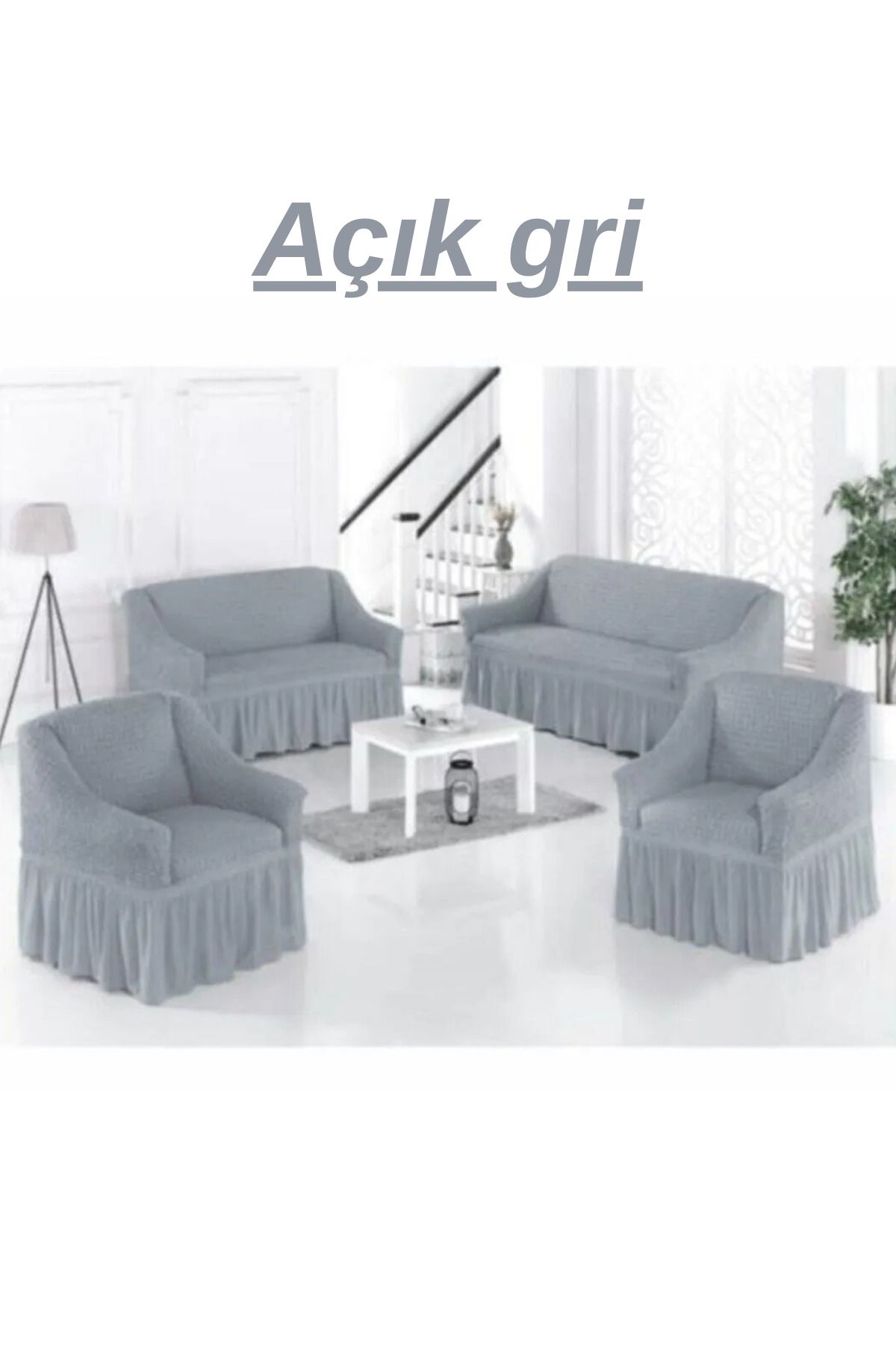 kanway Bürümcük 3+3+1+1 yıkanabilir koltuk örtüsü takım. Lastikli esnek koltuk kılıfı.