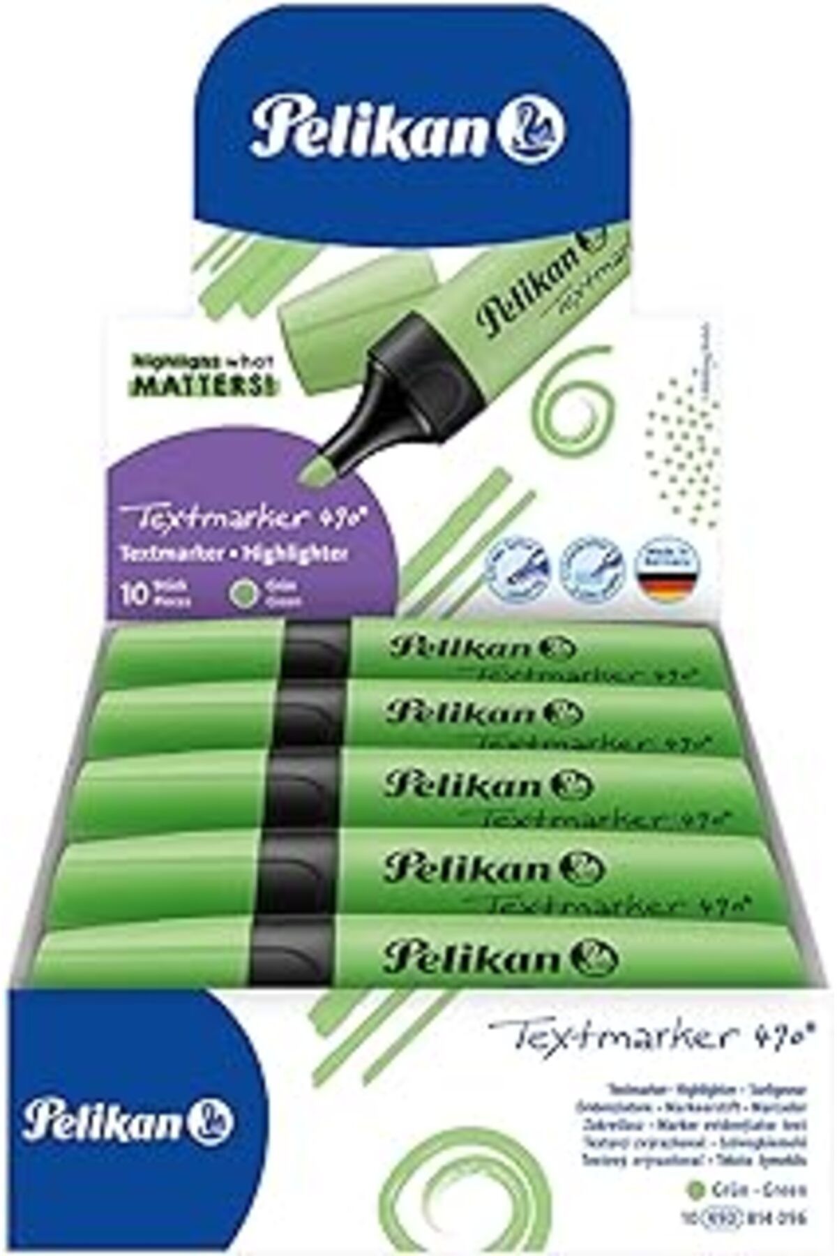 NETWORK ART Pelikan 490 İşaretleme Kalemi Yeşil 10 Lu Kutu