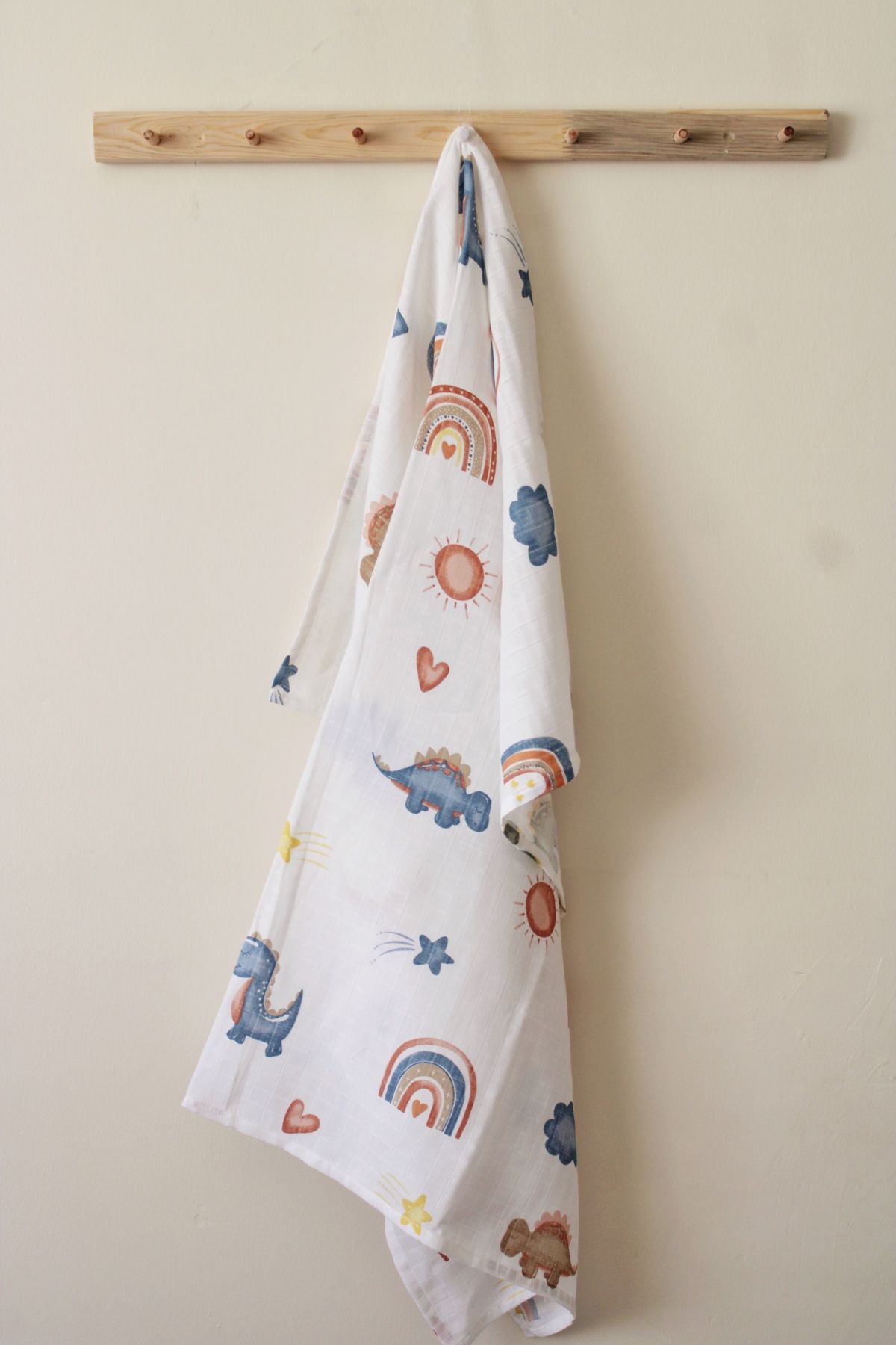 Kepit RENKLİ DESENLİ TEK KAT MÜSLİN BEBEK BATTANİYESİ 100 X 90 CM