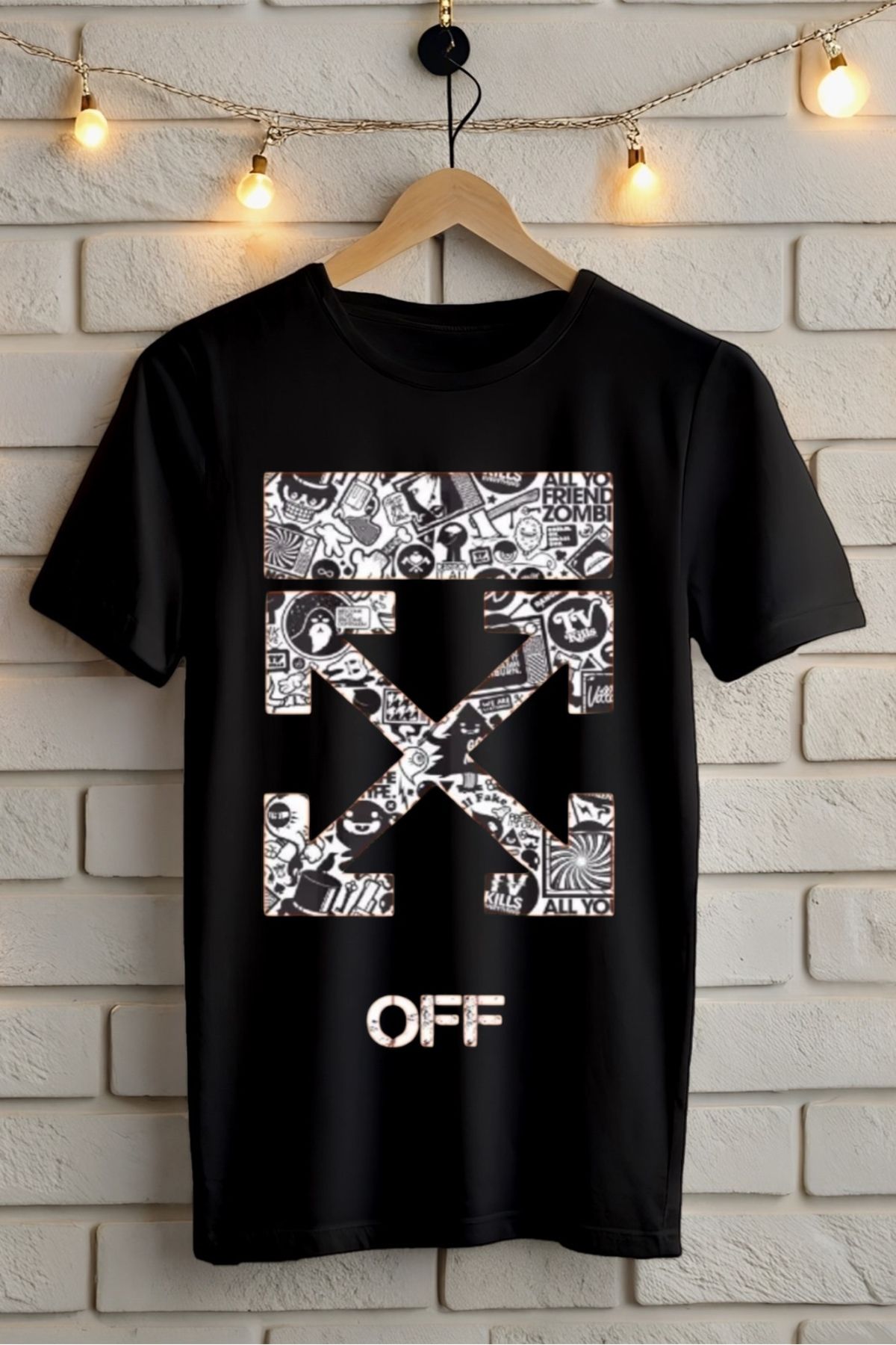 ModaSphere Baskılı Unisex Oversize Tişört Battal Boy