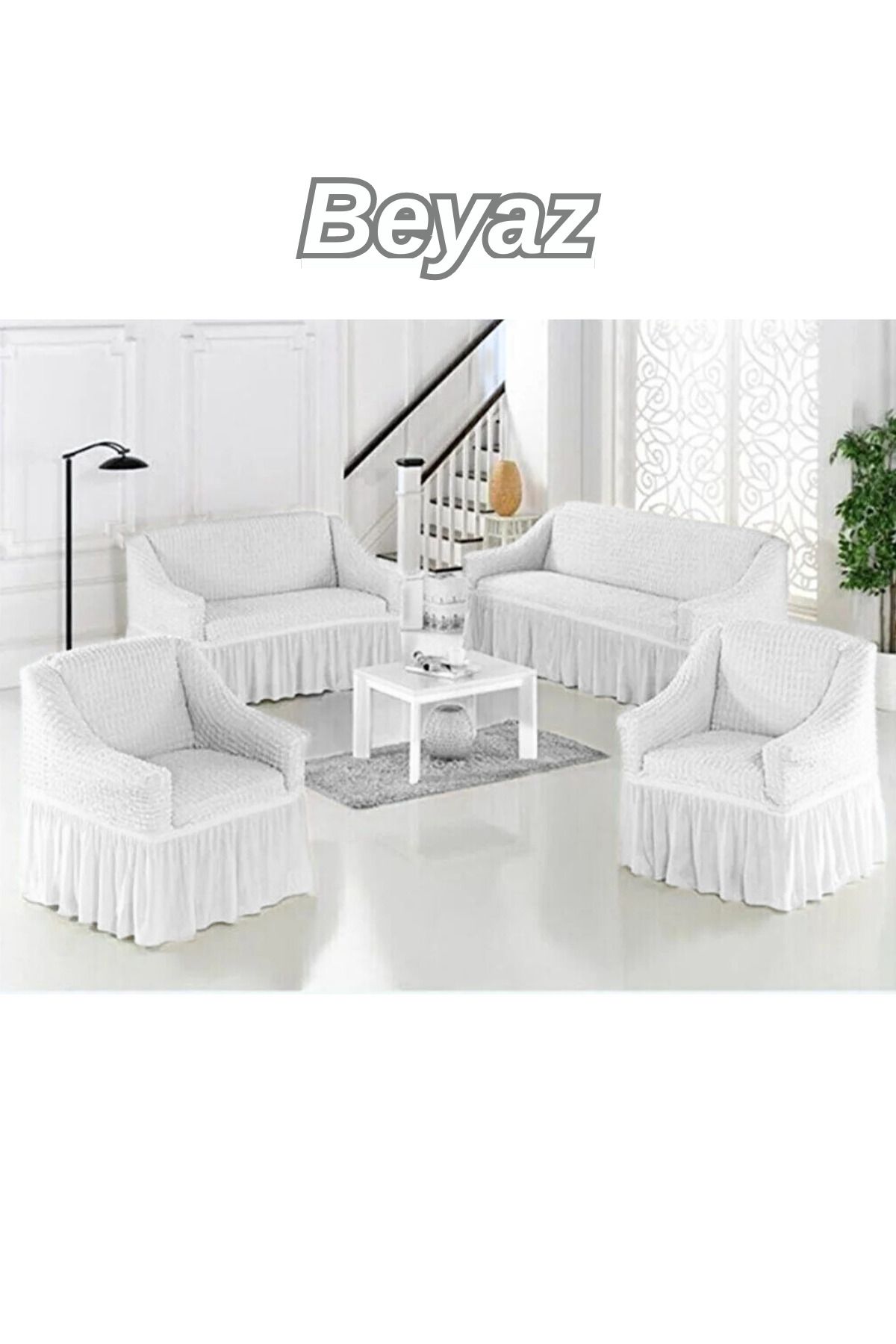 kanway Bürümcük 3+3+1+1 yıkanabilir koltuk örtüsü takım. Lastikli esnek koltuk kılıfı.