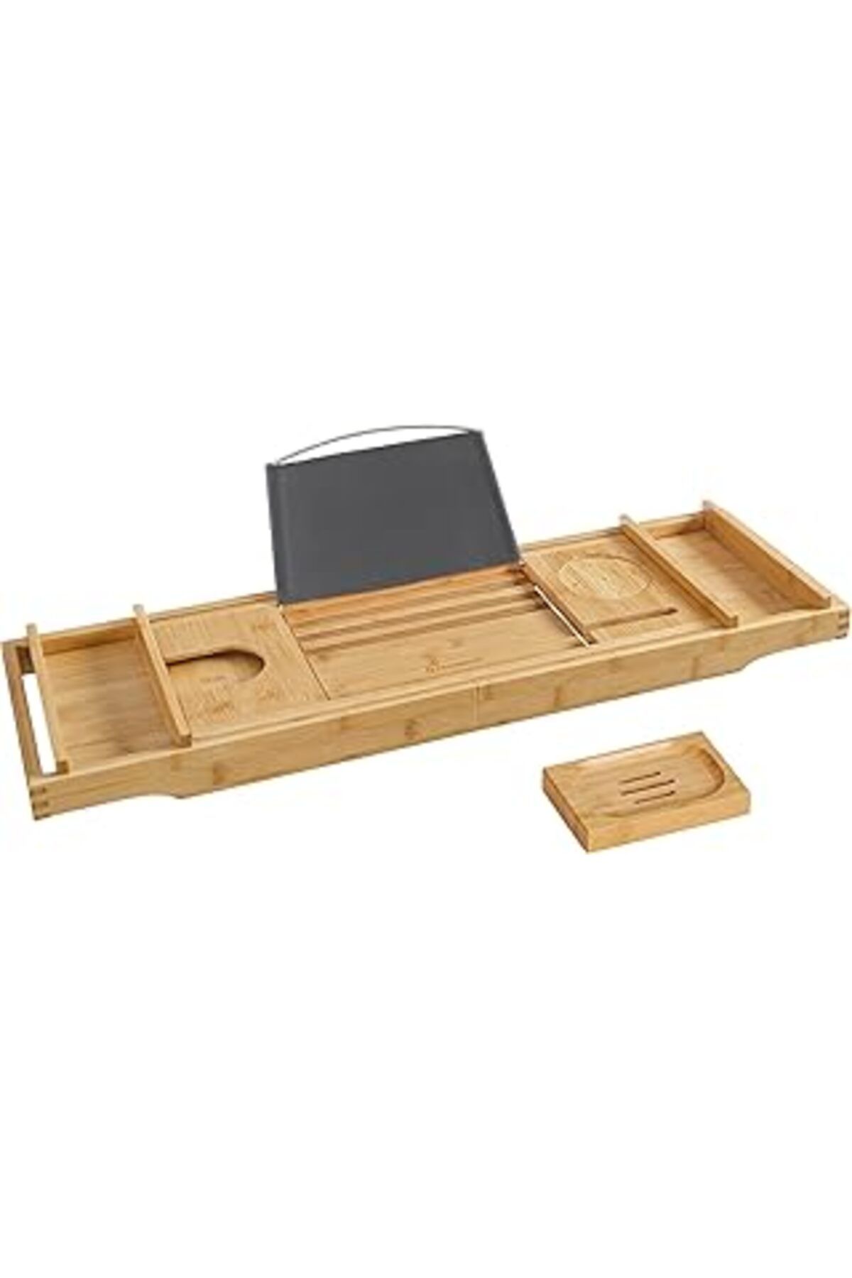 Mu Art Çıkarılabilir Küvet Rafı Bambu Ayarlanabilir (75-109) X 4,5 X 23 Cm