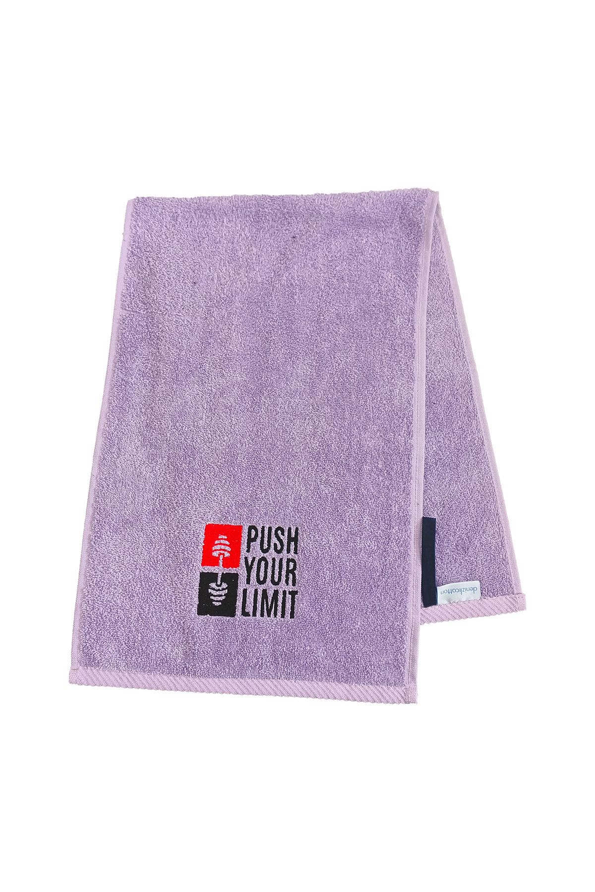 denizlicotton Nakışlı Sporcu Havlusu Pamuklu, Anti bakteriyel, Ter Emici Fitness Plates Boks Tenis Spor Havlusu