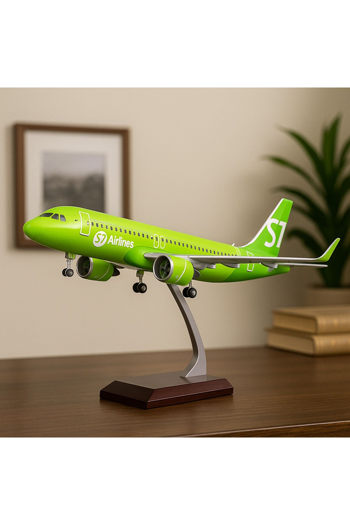 AYDINARTSHOP A320NEO Siberia Airlines 1:80 Ölçekli Model Uçak – 47 cm Masaüstü Maket