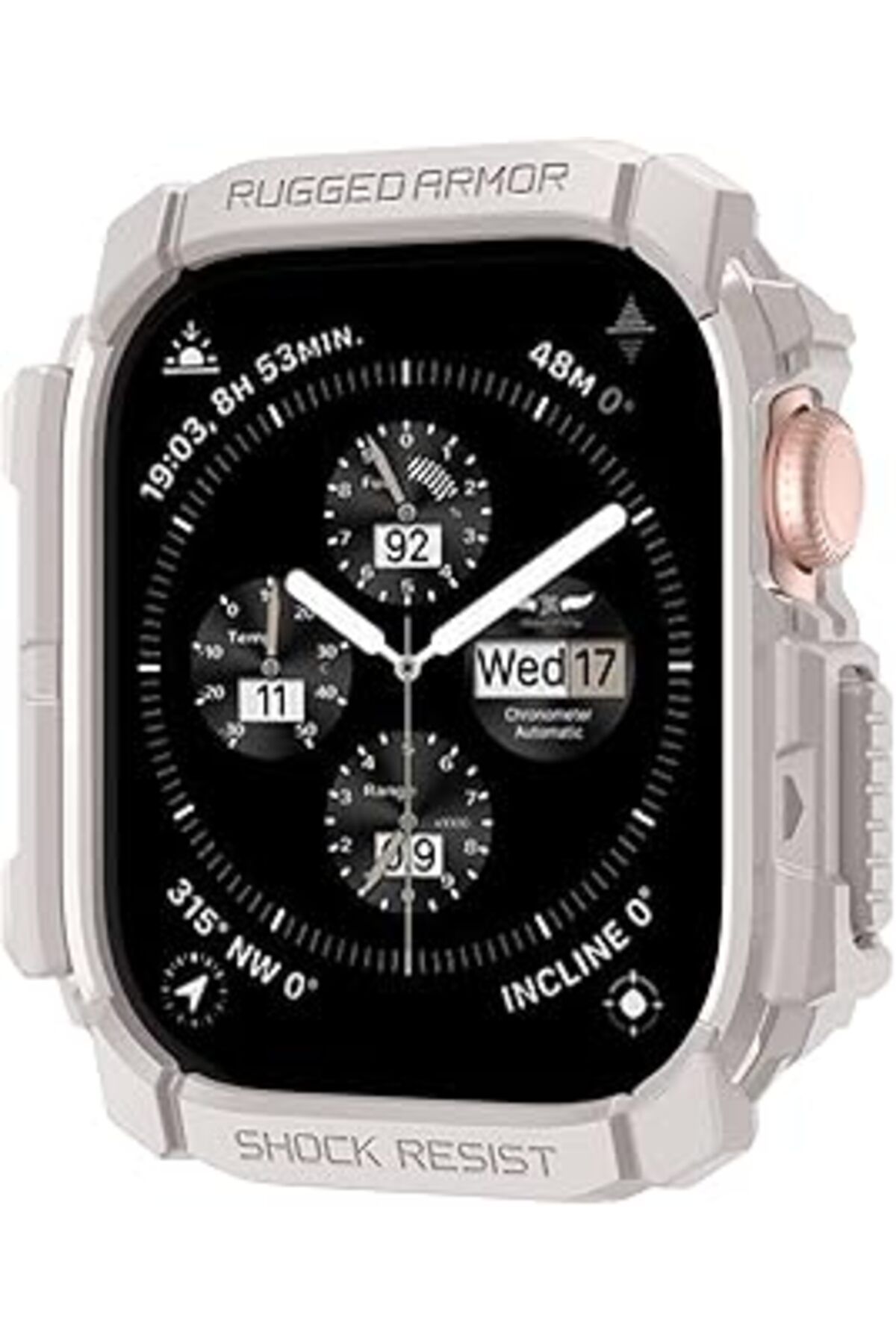 Pazarcan Watch 42Mm Seri 10 Kılıf Rugged Armor Dune Beige - Acs08587