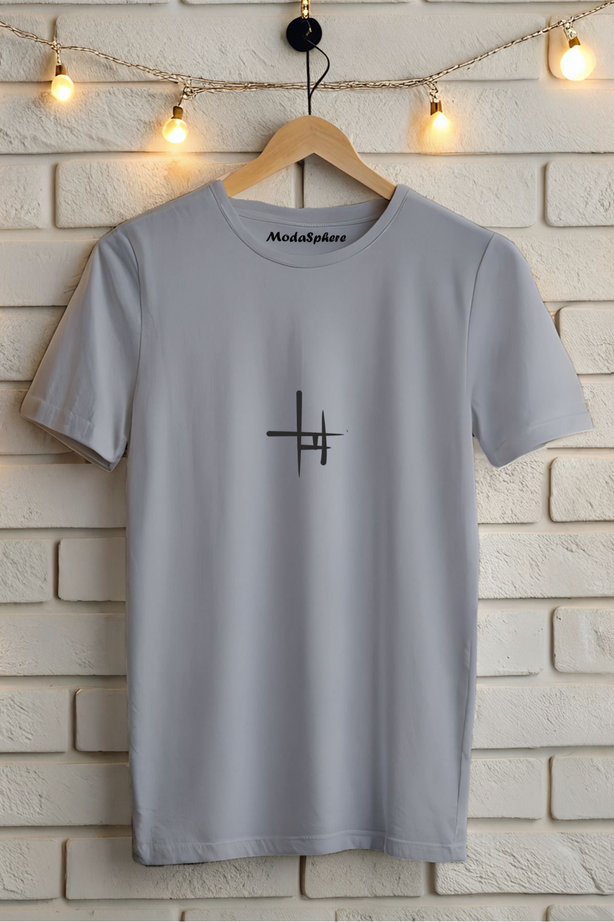 ModaSphere Baskılı Unisex Oversize Tişört Battal Boy