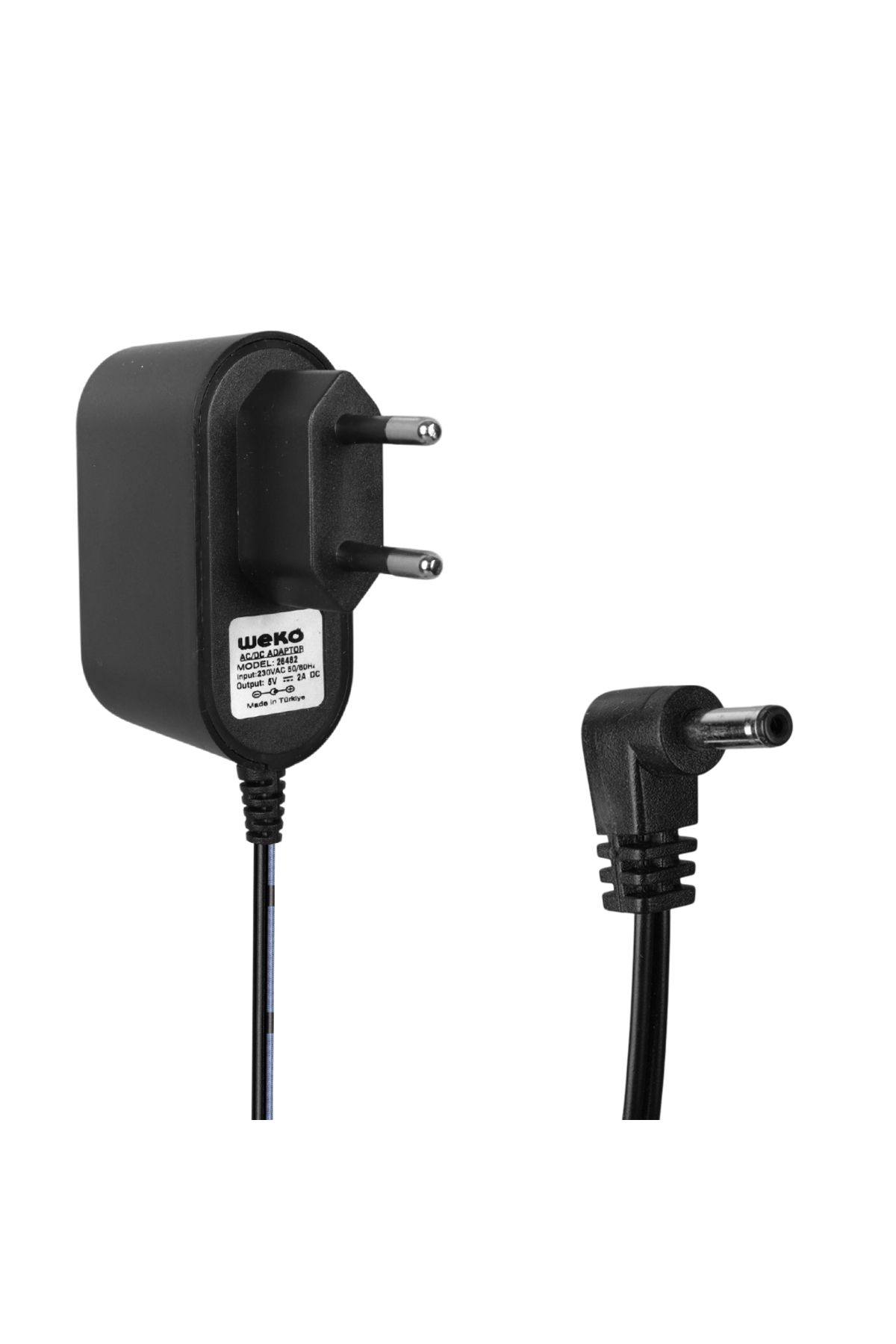 Findit 5 VOLT - 2 AMPER 3.5*1.35 UÇLU PLASTİK KASA PRİZ TİPİ ADAPTÖR (2818)
