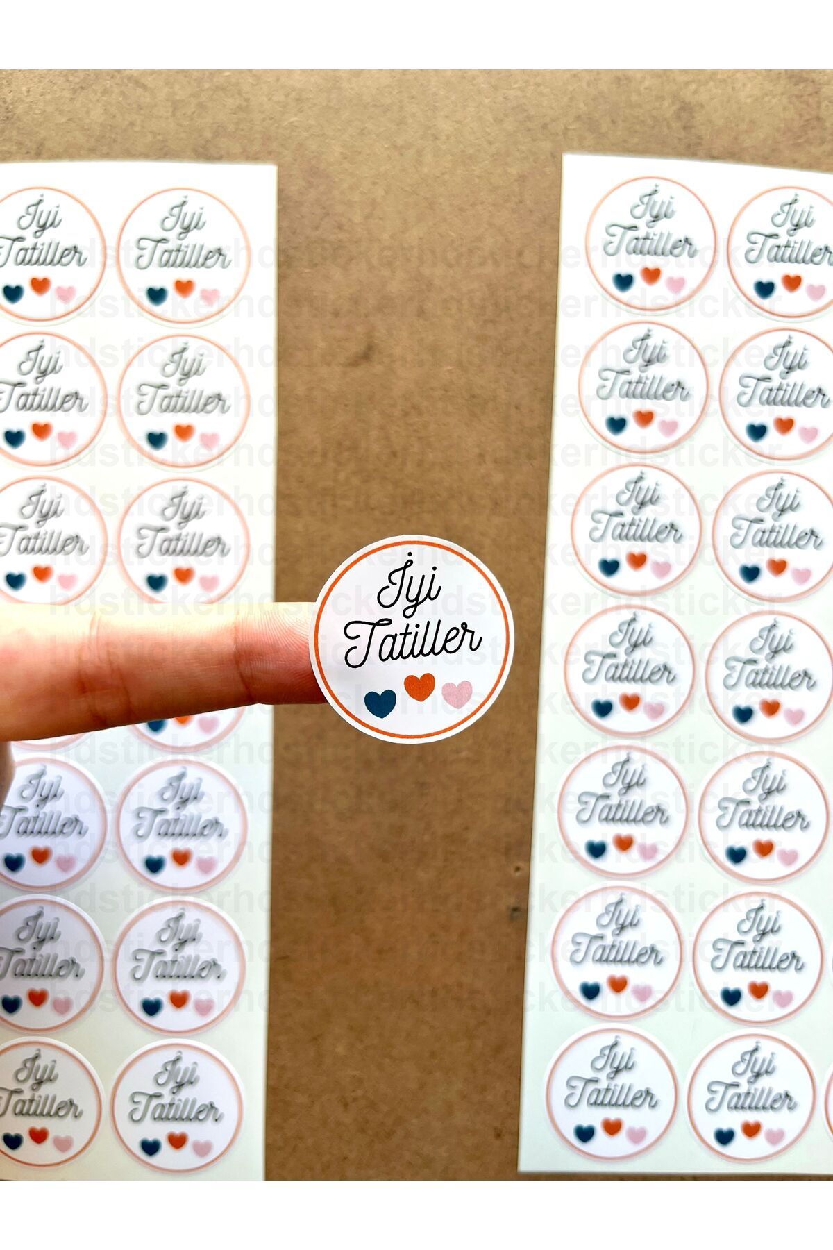 hdsticker 42 Adet 3 cm İyi Tatiller Yapışkanlı Sticker Karne Öğretmen Etiketi Mezuniyet Hatırası Okul Hediye 7