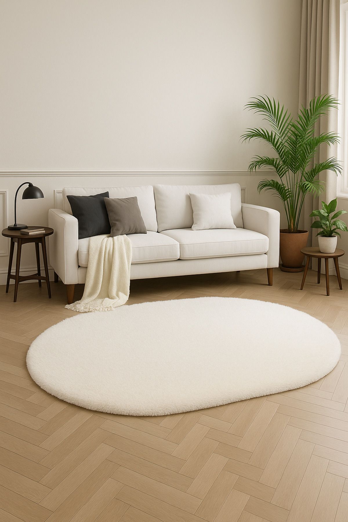 KEVLİNE Kevline Home Modern Kaymaz Taban Dekoratif Makinede Yıkanabilir Halı Yolluk