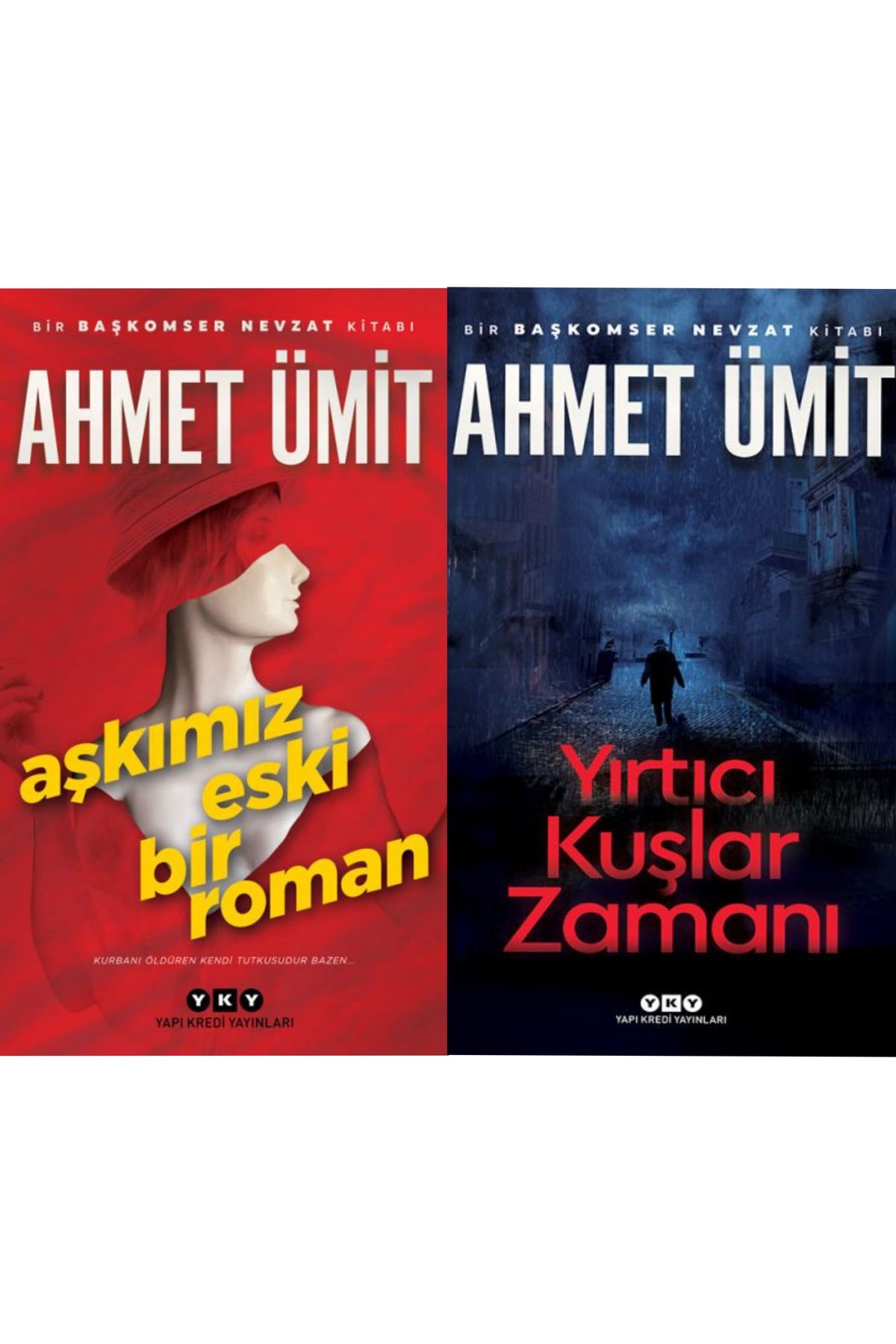 Yapı Kredi Yayınları Aşkımız Eski Bir Roman - Yırtıcı Kuşlar Zamanı Ahmet Ümit Başkomser Nevzat 2 li Set