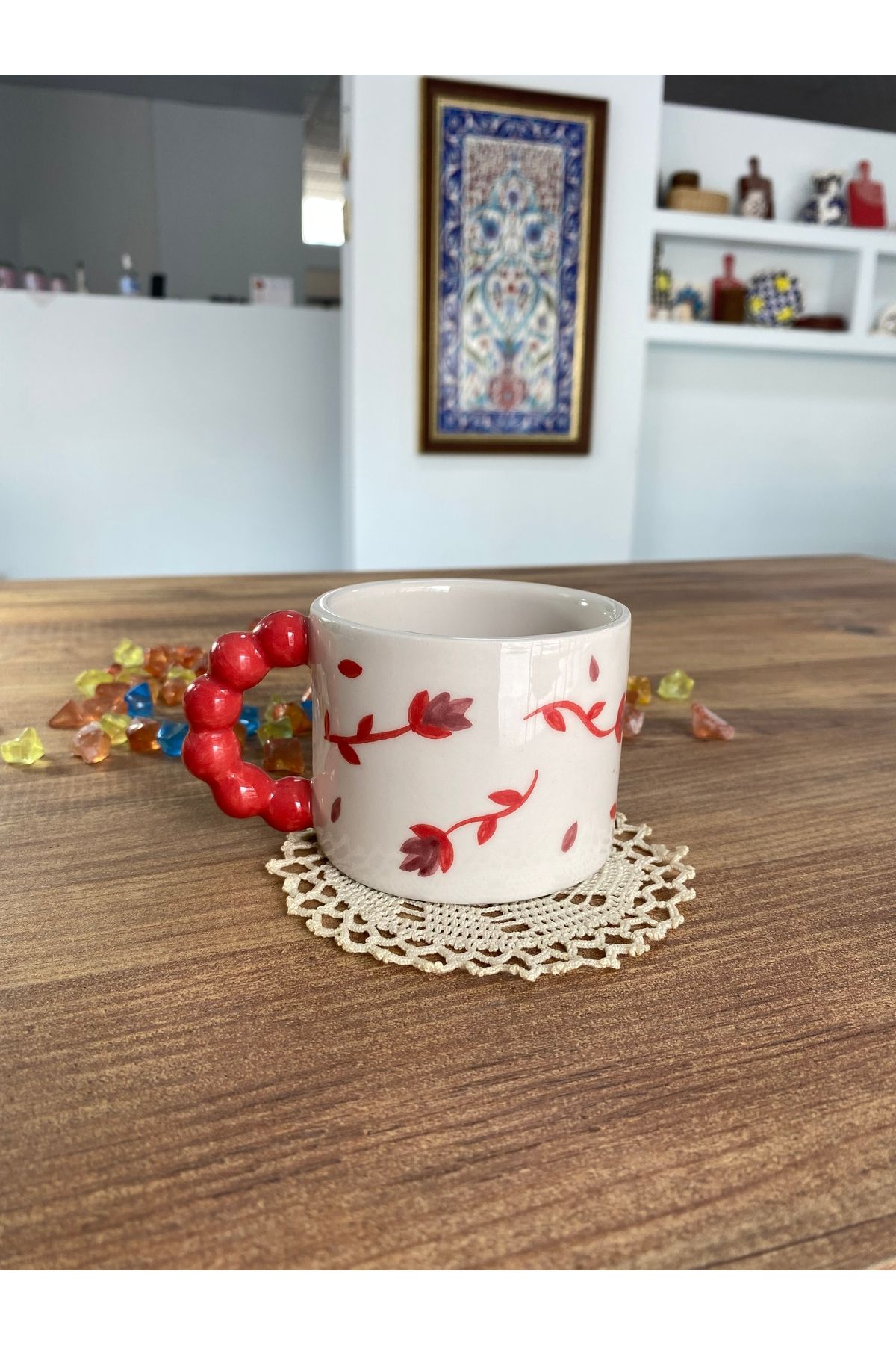 FABU Seramik boncuk kulplu kupa