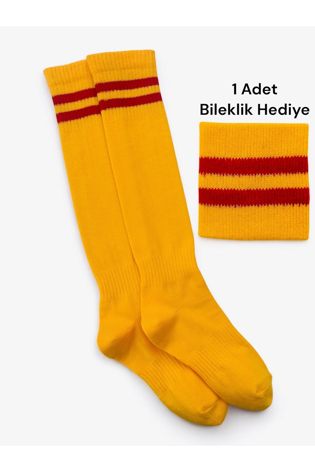 Çorabistaan 2 Çift Çok Renkli Çemberli Unisex Kız Erkek Çocuk Futbol Halı Saha Maç Çorabı Tozluk Spor Taraftar