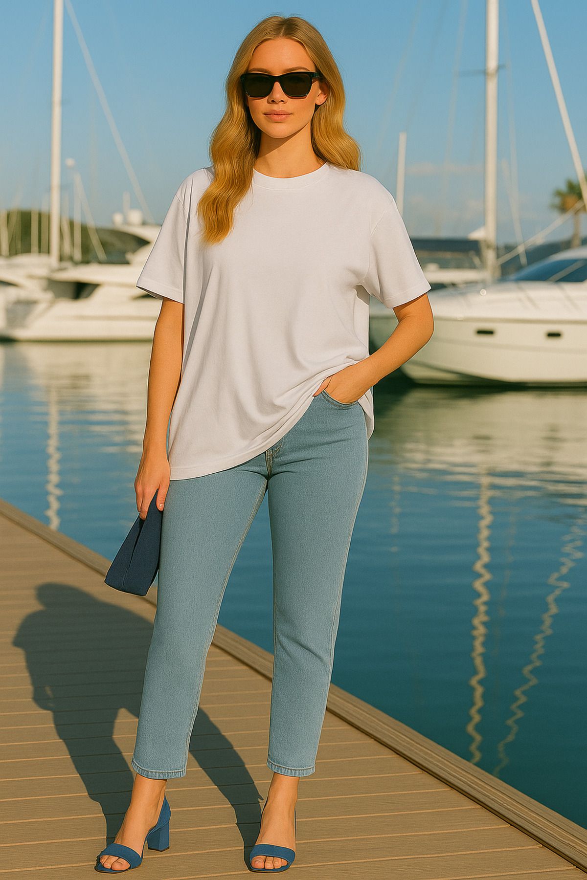 EydaMoon Kadın Regular MODAL KUMAŞ Ütü Gerektirmeyen İpeksi Yumuşacık Basic T-Shirt (Rahat Kalıp)