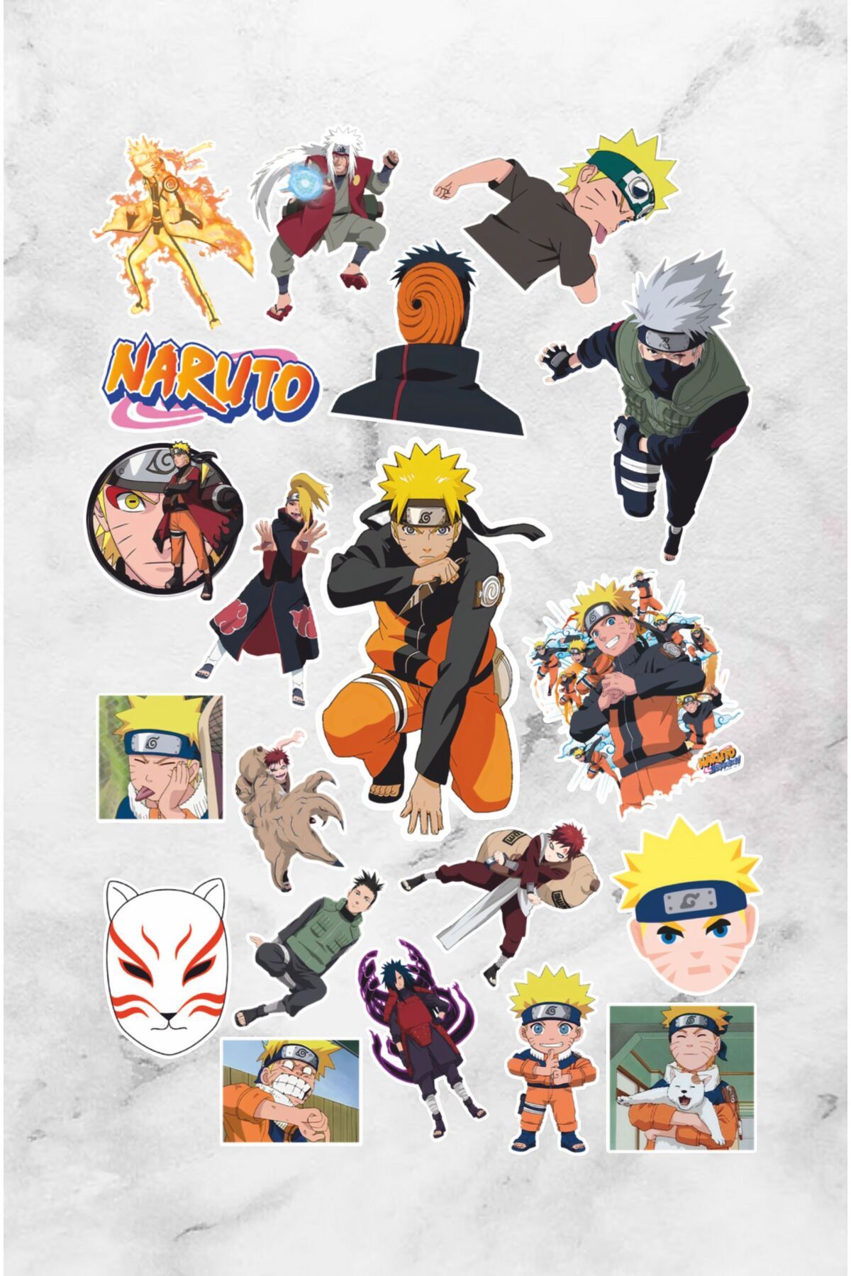 hediyenebak Naruto Seri 3 Sticker Seti | Laptop Ajanda PC Tablet Telefon Defter Etiket Bullet Journal