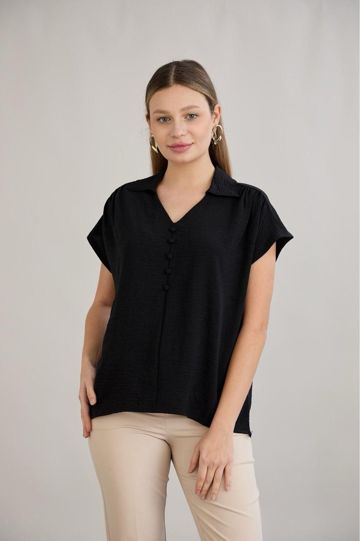 HOFY 1484 Top düğmeli bluz