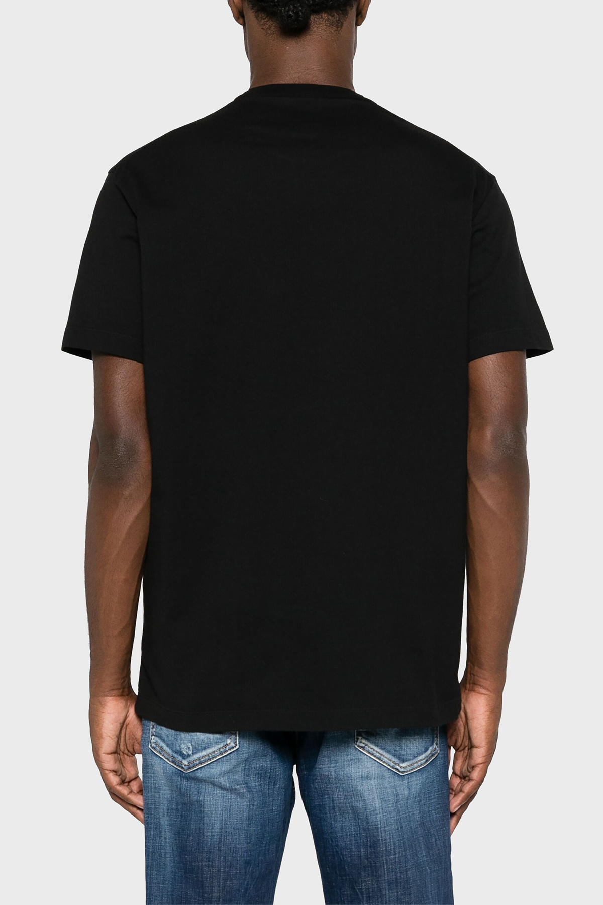 DSquared2-Printed 100% Cotton Regular Fit Crew Neck t Shirt Men t Shirt S79Gc0080 S23009 980 2