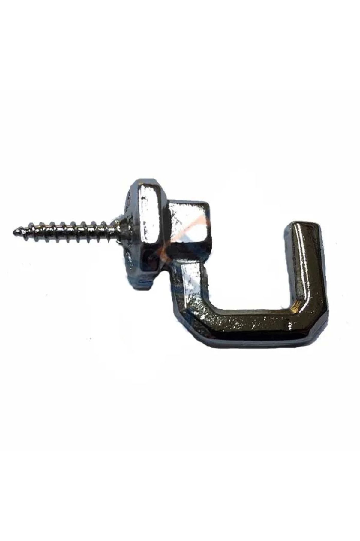 EZ SHOP Vidalı Kanca, Askı Büyük - 15x23mm, Nikel - 1 Adet