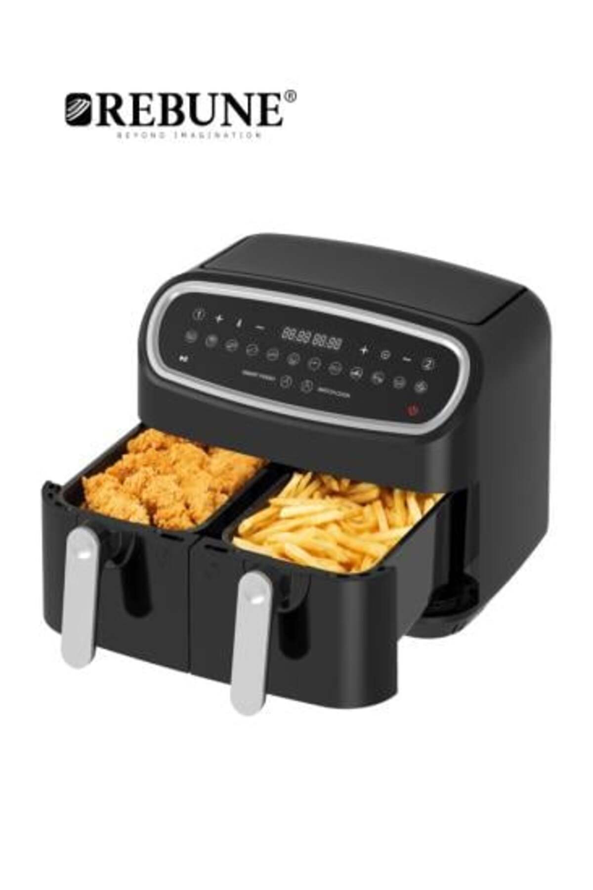 مقلاة هوائية كهربائية سعة 9 لتر - 1400 واط - أسود - RE-11-035