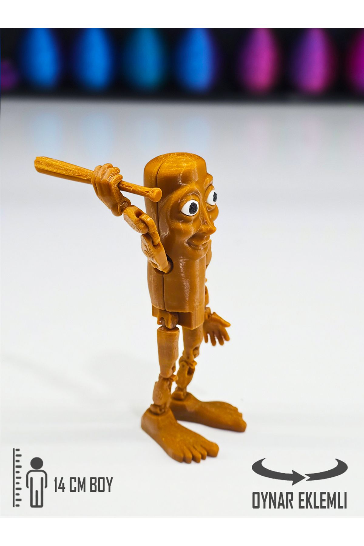 Suelo Butik-All Joints Movable Tung Tung Tung Sahur Brainrot 14cm Character Figure Toy 6