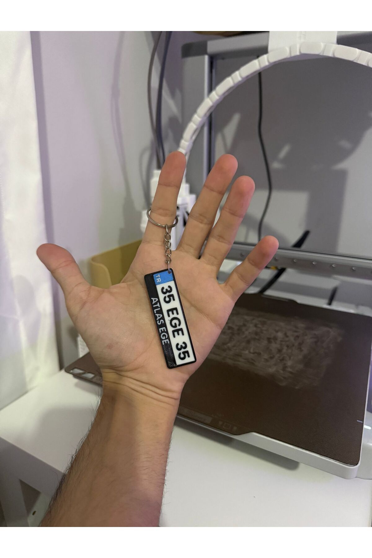TUBESSA 3D Araba Plaka Anahtarlık Kişiye Özel Plaka İsim