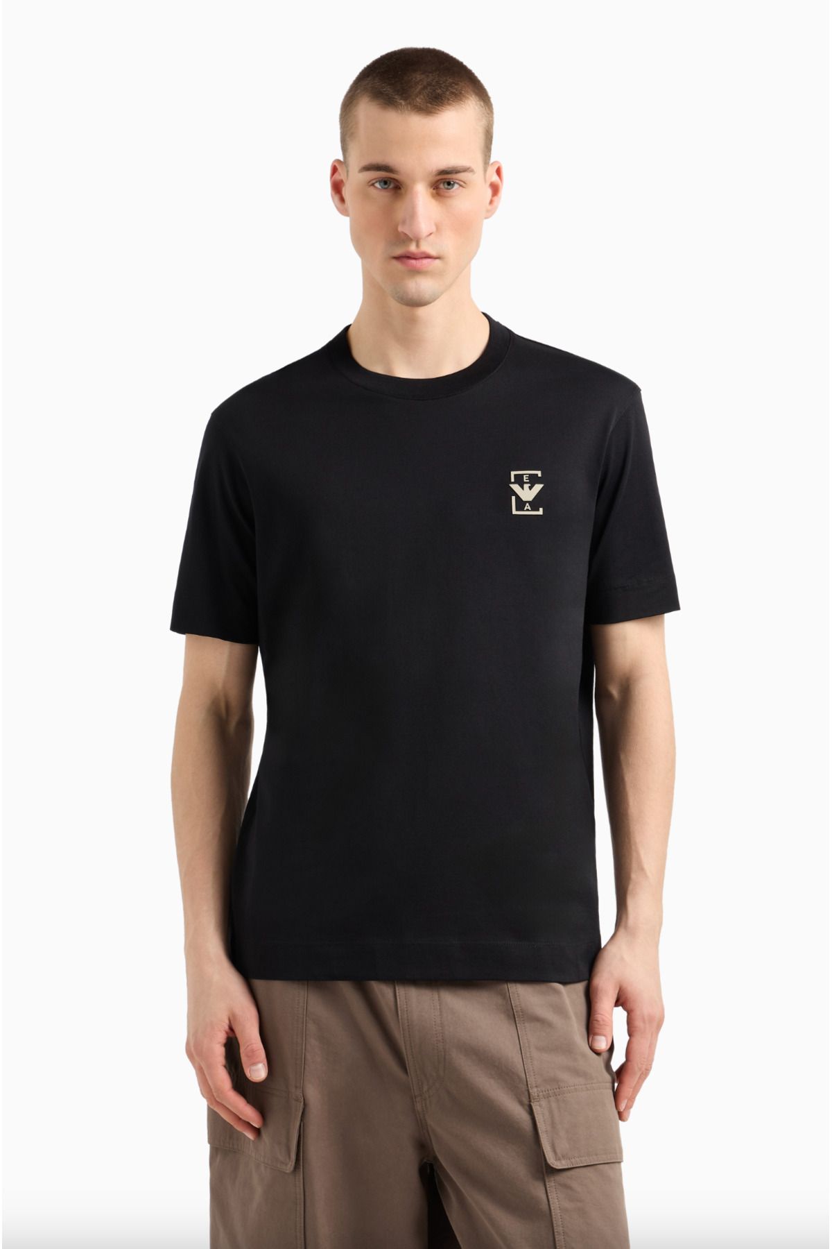 Emporio Armani ASV Jersey T-shirt with Rubberised Logo Print