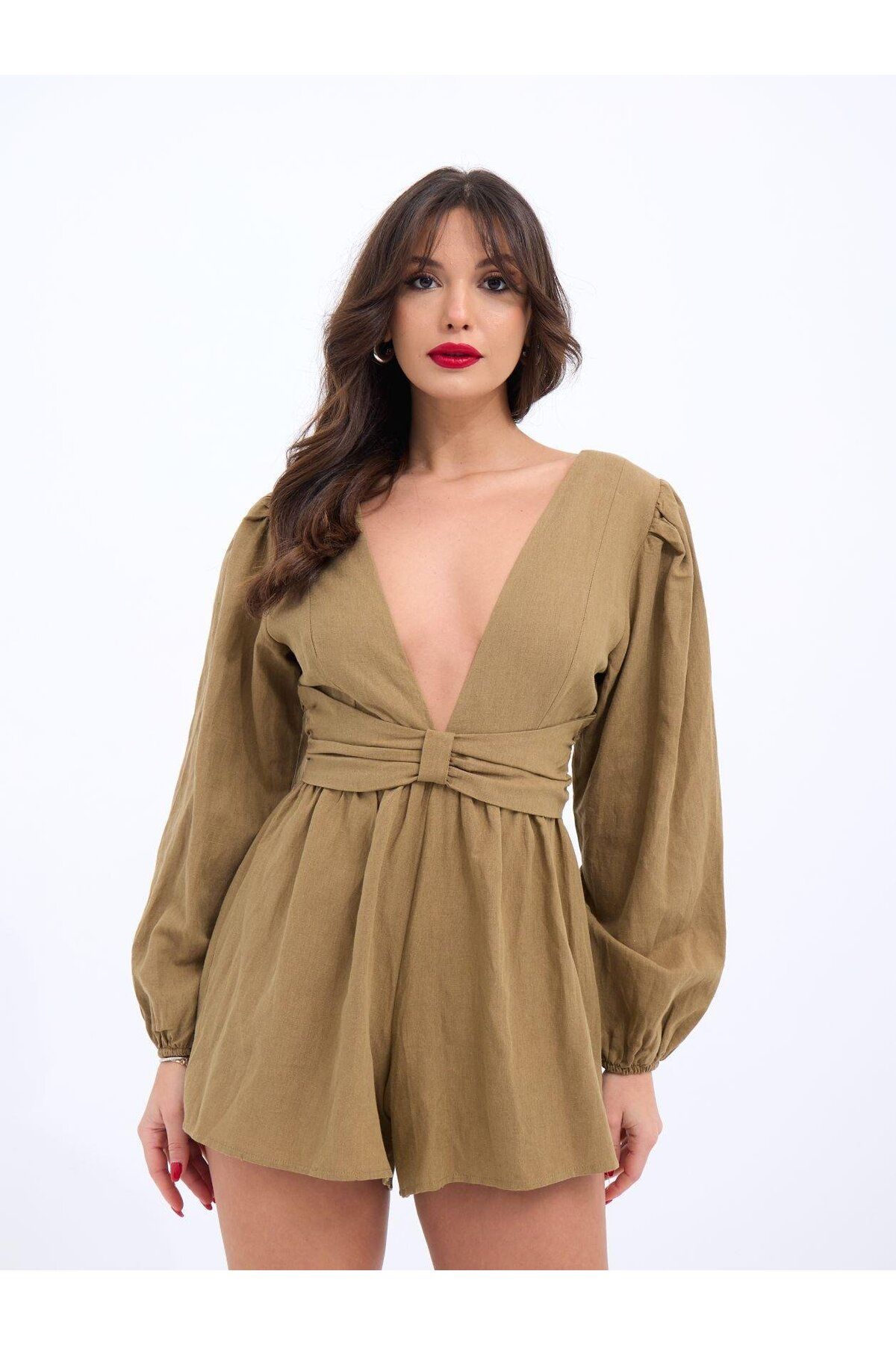 ARUZ MODA 6528 TULUM ELBİSE-VİZON