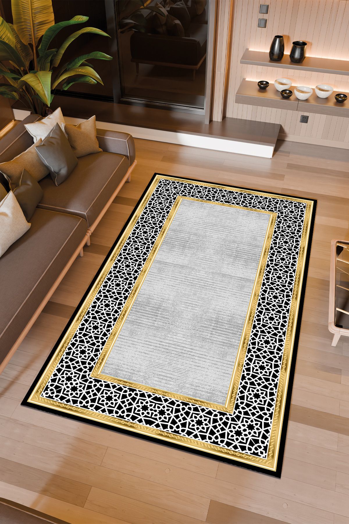 Halıcıoğlu home Dijital Baskı Makinede Yıkanabilir Kaymaz Taban Salon Halısı Yatak Odası Halısı & Yolluk Modelleri