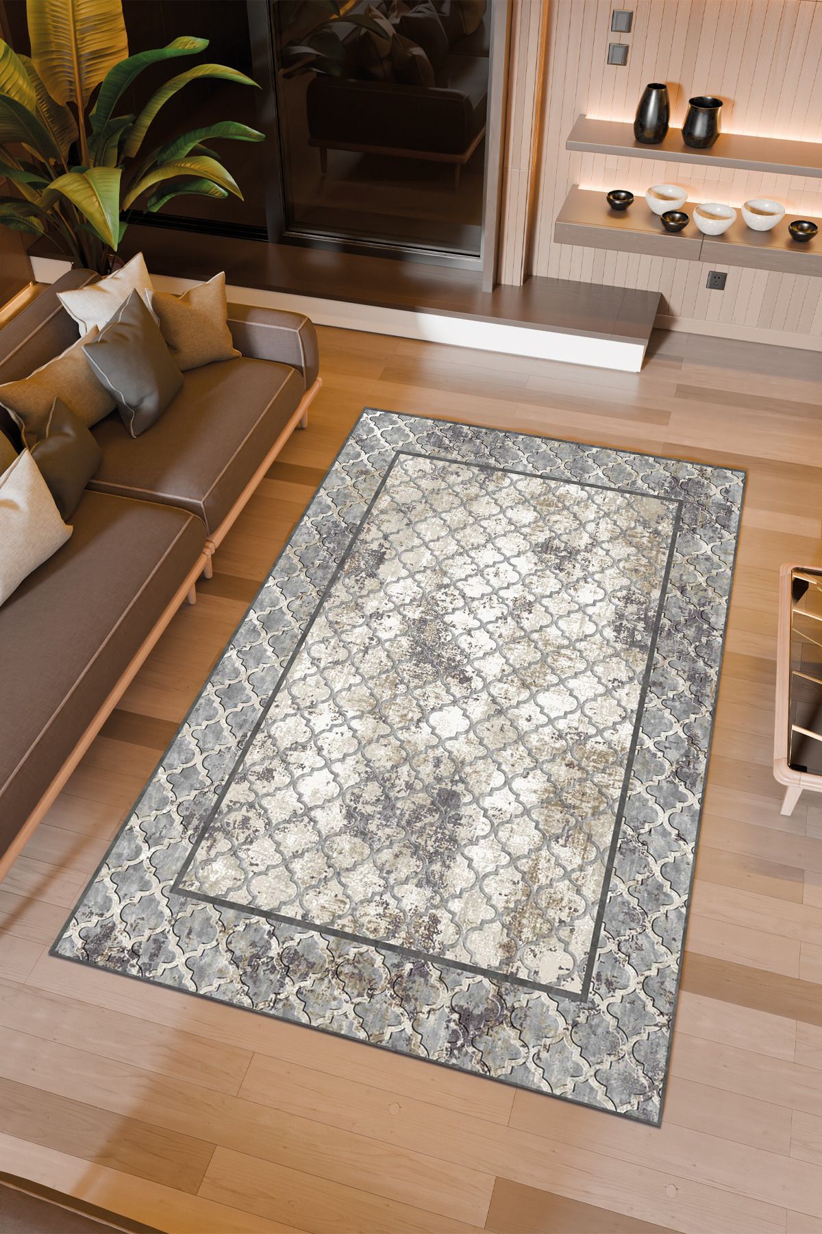 Halıcıoğlu home Dijital Baskı Makinede Yıkanabilir Kaymaz Taban Salon Halısı Yatak Odası Halısı & Yolluk Modelleri