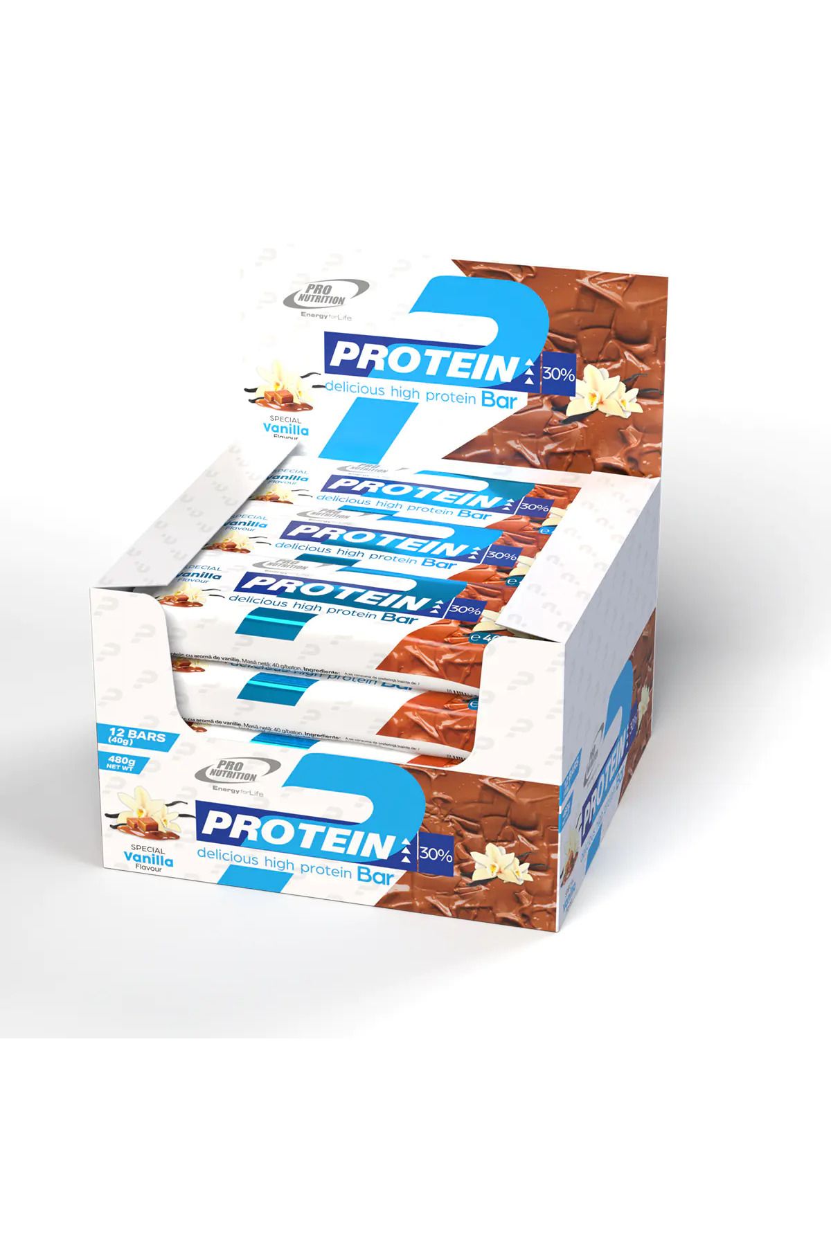 Pro Nutrition Cutie 12 Batoane Proteice Protein Bar Vanilie-caramel - One Size