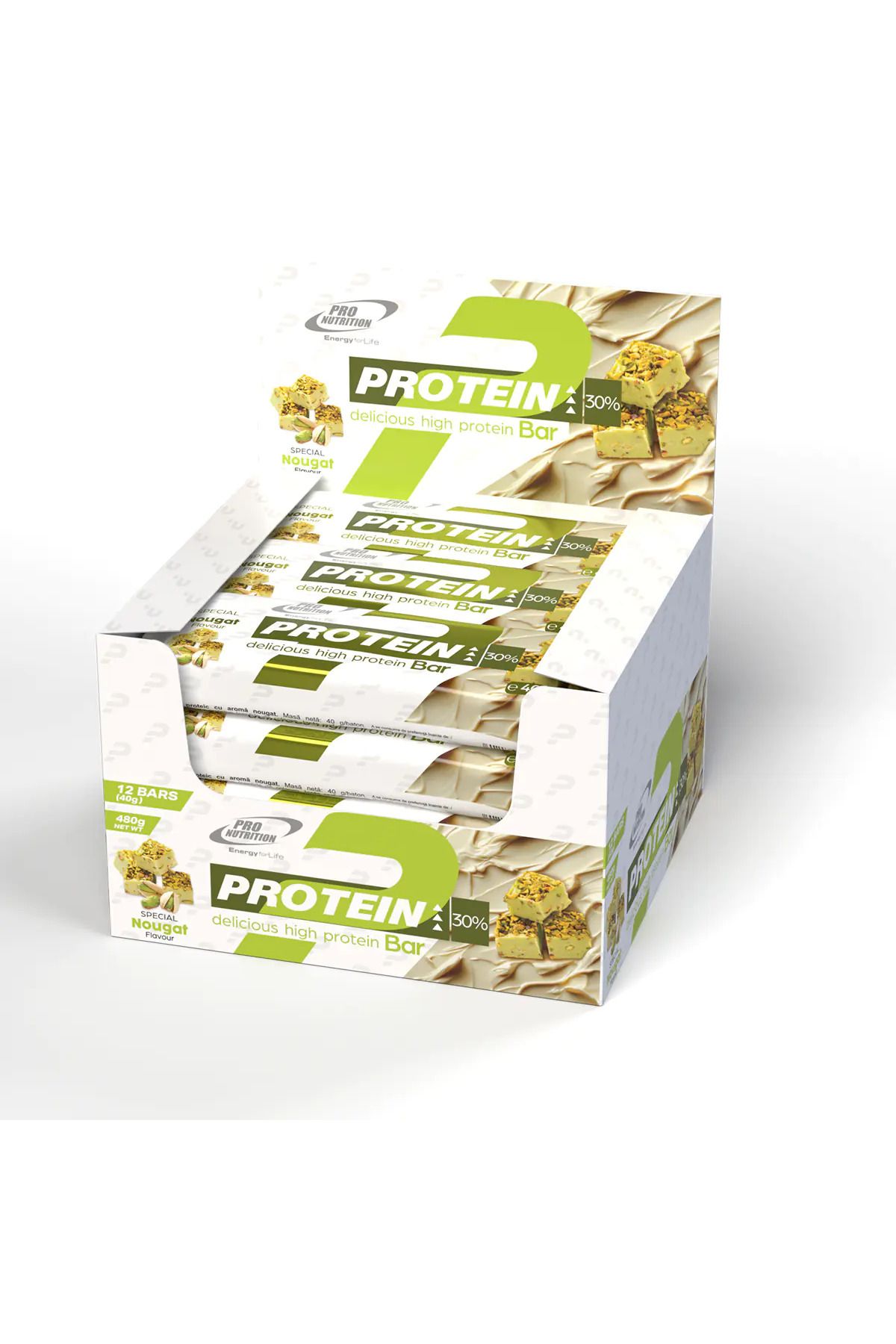 Pro Nutrition Cutie 12 Batoane Proteice Protein Bar Nougat-fistic - One Size