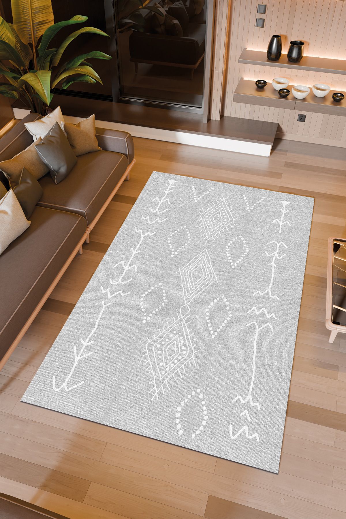 Halıcıoğlu home Dijital Baskı Makinede Yıkanabilir Kaymaz Taban Salon Halısı Yatak Odası Halısı & Yolluk Modelleri