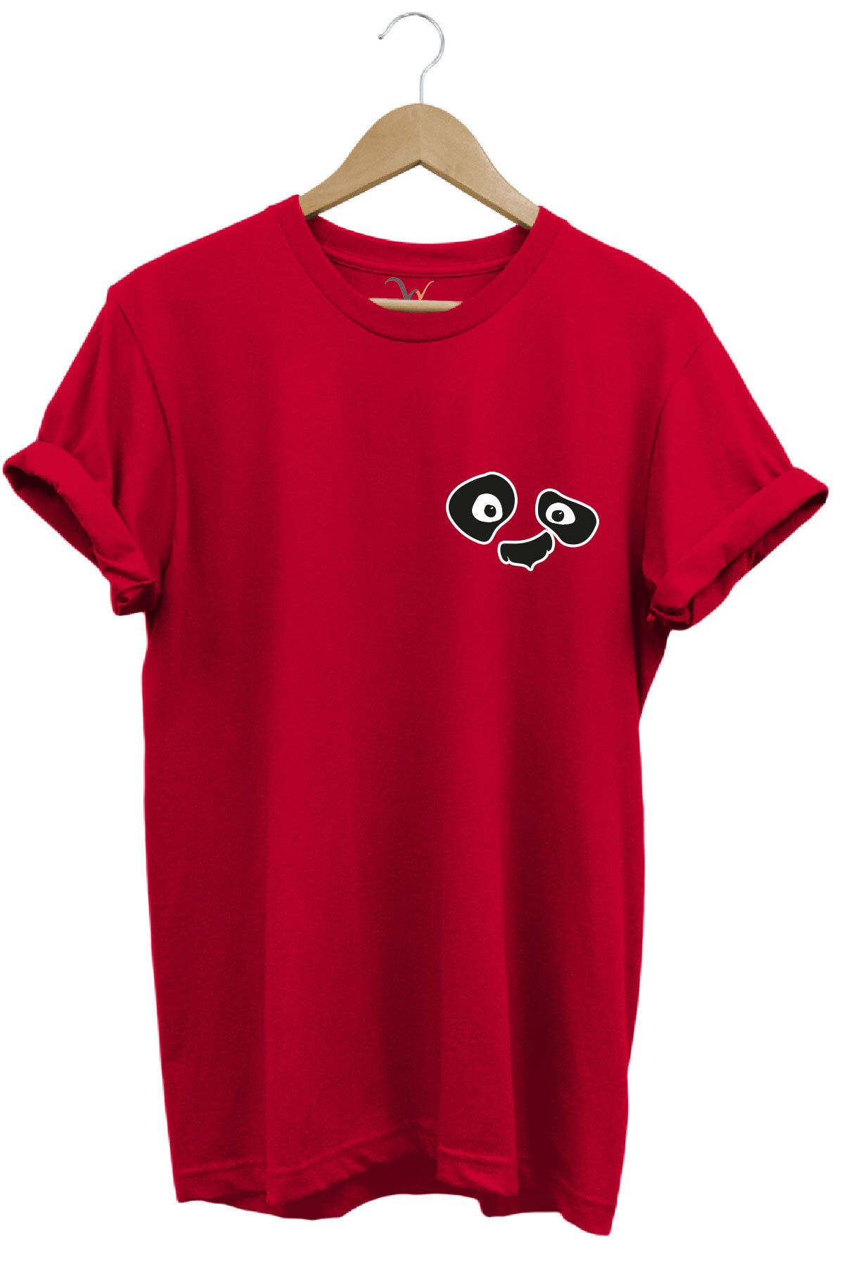 onsrawear Unisex Panda Yüksek Baskı Kaliteli %100 Pamuk Basic T-shirt