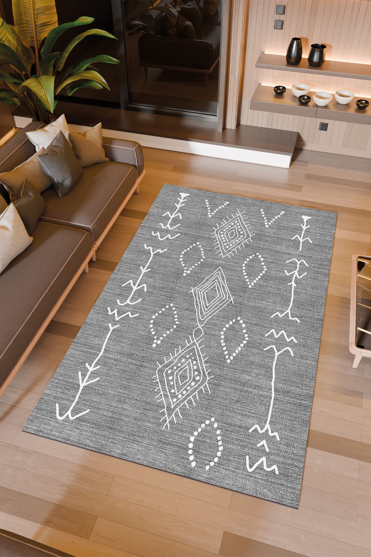 Halıcıoğlu home Dijital Baskı Makinede Yıkanabilir Kaymaz Taban Salon Halısı Yatak Odası Halısı & Yolluk Modelleri