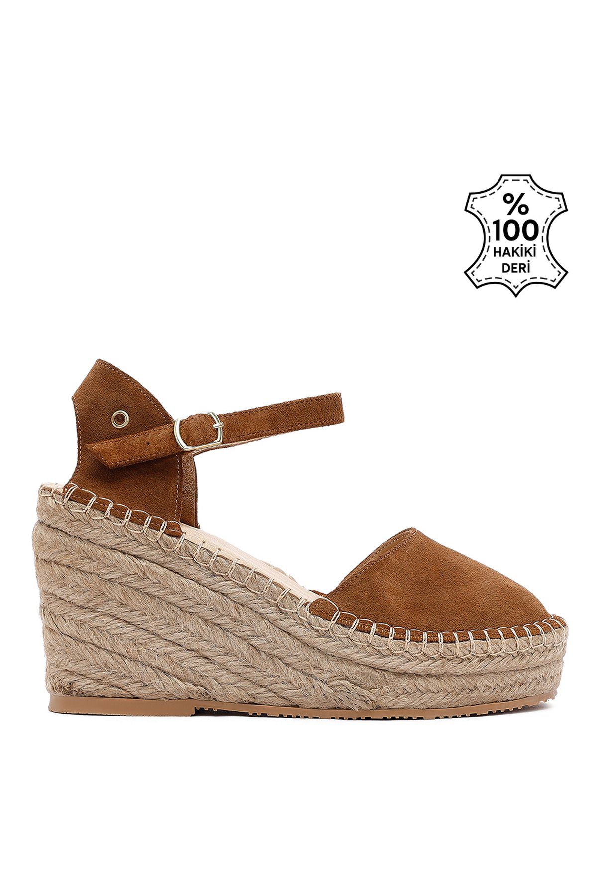 Sole Sisters Taba Kadın Dolgu Topuklu Sandalet - PATONG