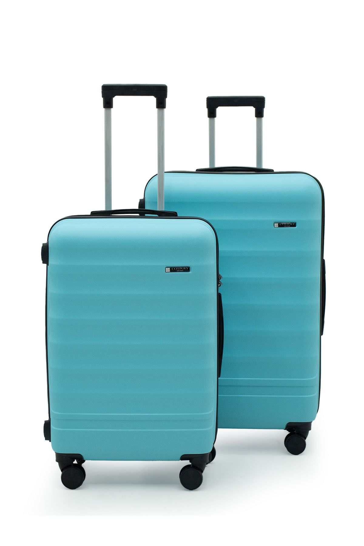 Cotpoly Home Babil Lüx 2'li Abs Valiz Seti Büyük & Orta - Mavi