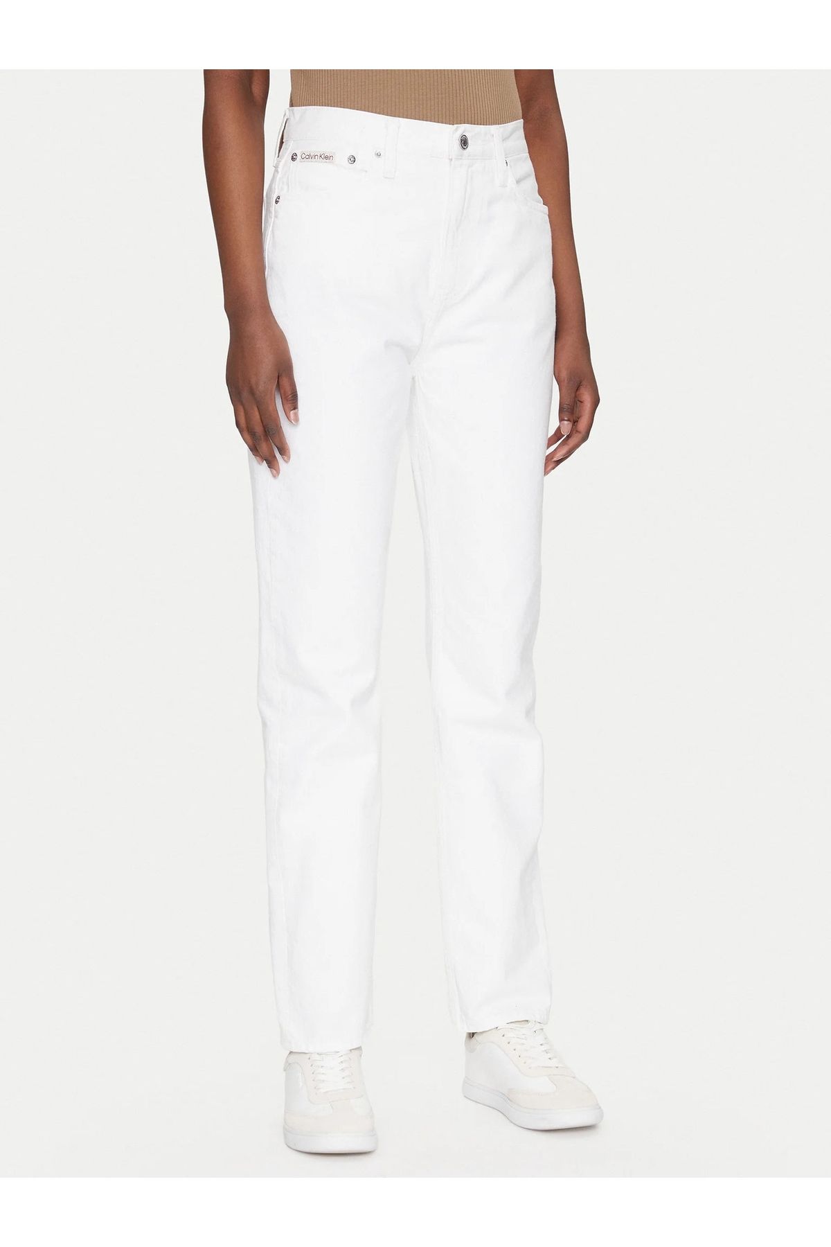 CK Jeans Kadın Beyaz Pantolon J20J225136-1AA