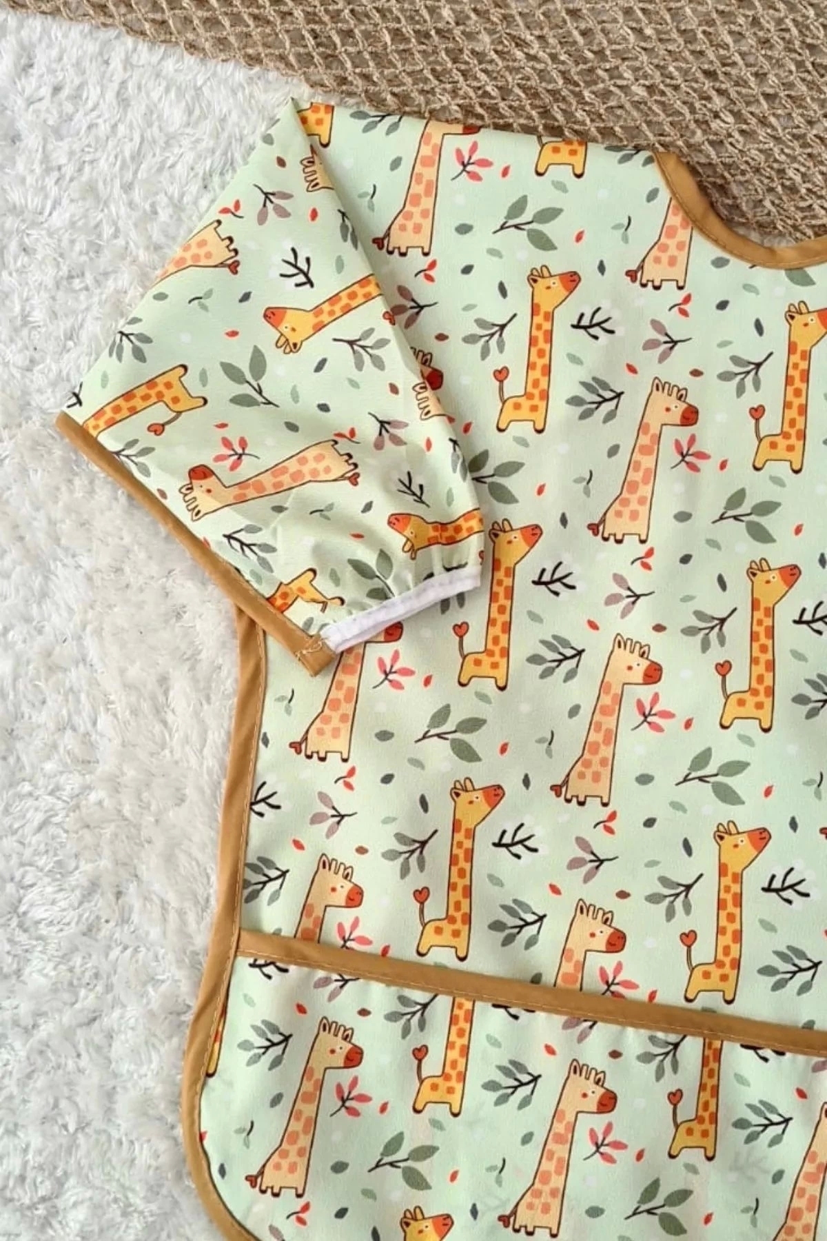 Babydonat Forest Desenli Sıvı Geçirmez Unisex Aktivite Ve Mama Önlüğü 6-24 Ay fotoğrafı 3 (önizleme)