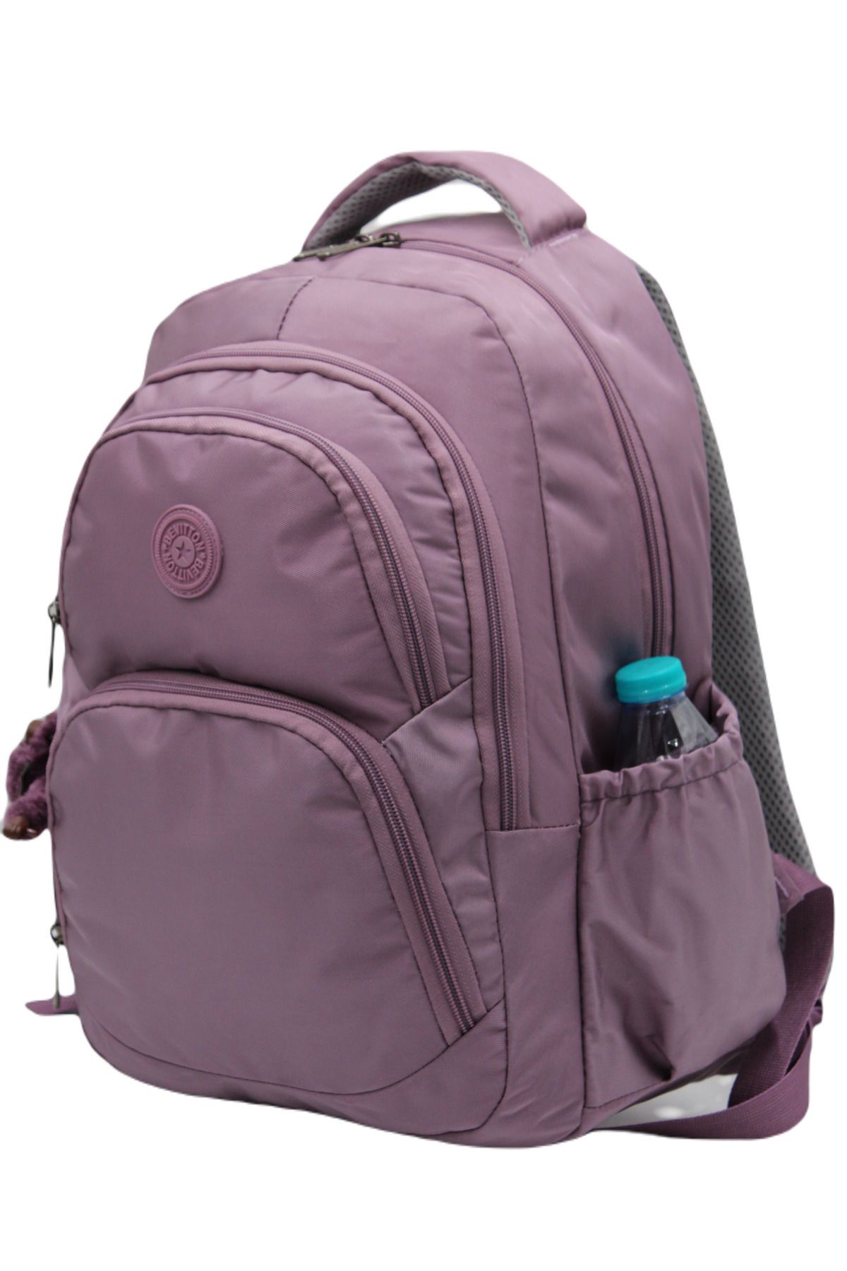 Bevitton-Bvt-34600 Water Repellent Fabric School Bag Unisex Backpack Plum 3