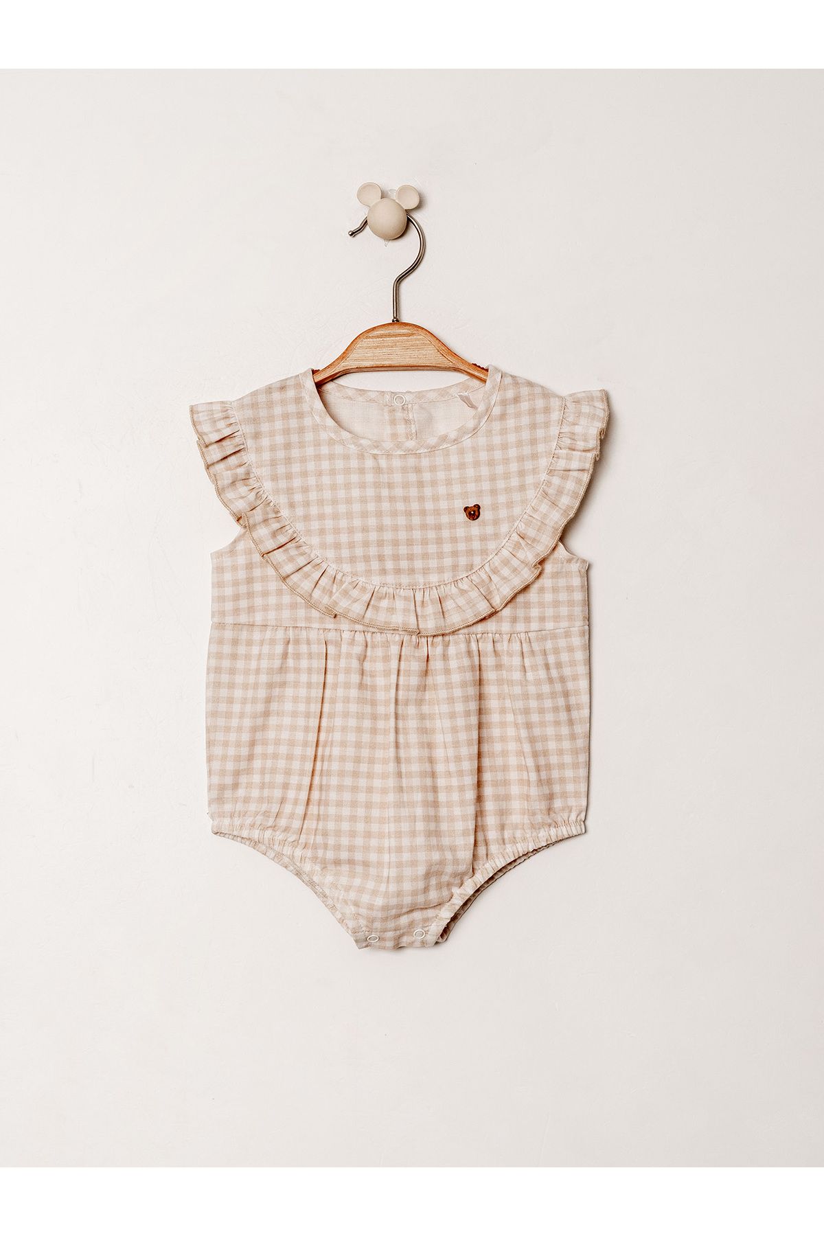Kidaxi Pitikare Desenli Kız Bebek Body | Şık ve Rahat Tasarım | 3-24 Ay | KD53392