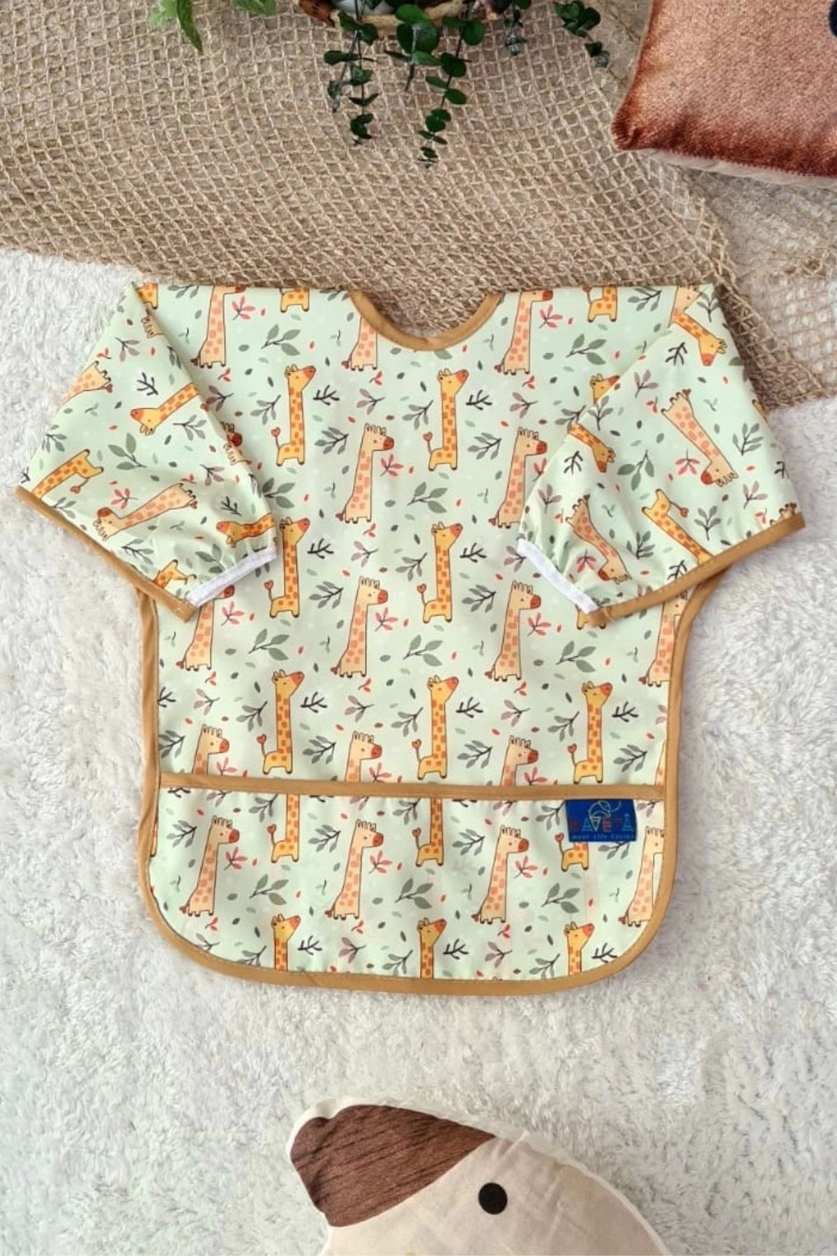 Babydonat COLOUR ve FOREST Desenli 2'li Paket Sıvı Geçirmez Unisex Aktivite ve Mama Önlüğü 6-24 Ay fotoğrafı 7 (önizleme)