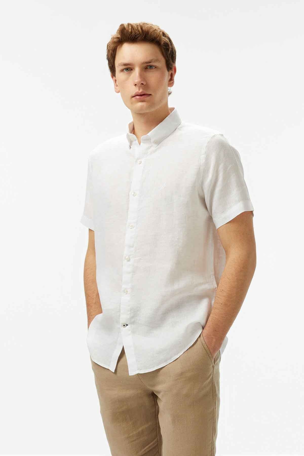 Nautica Erkek Classic Fit Gömlek - Beyaz