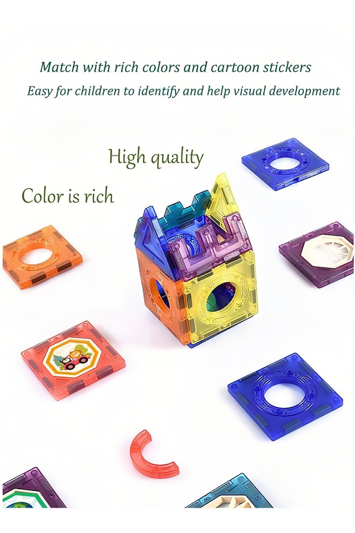 Yelajoy-Magnetic Building Block Set, 158 Pieces, To Train Children's Hands-On Ability, Suitable for Children 6