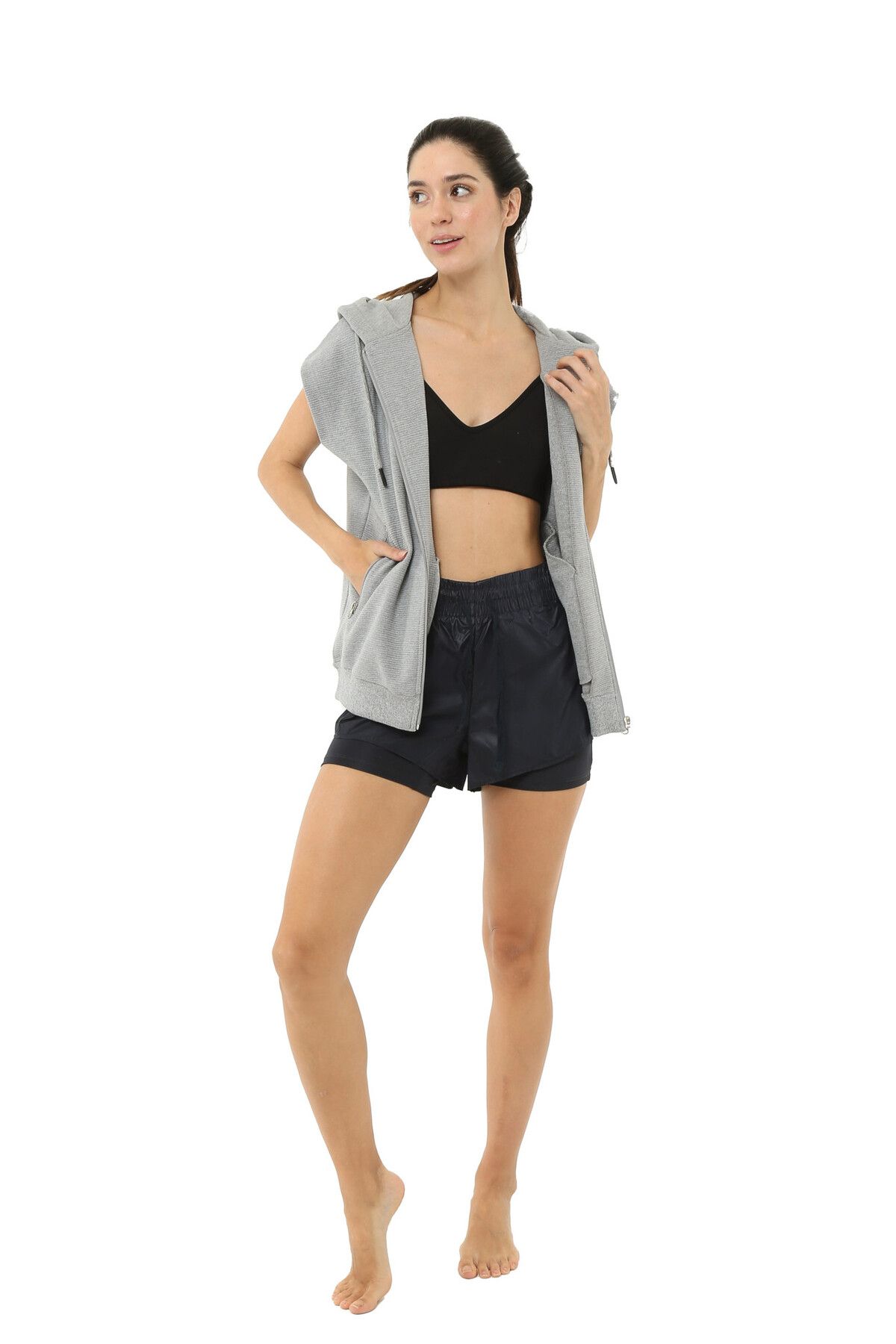 Chloe Kısa Taytlı Kadın Şort Navy - 5