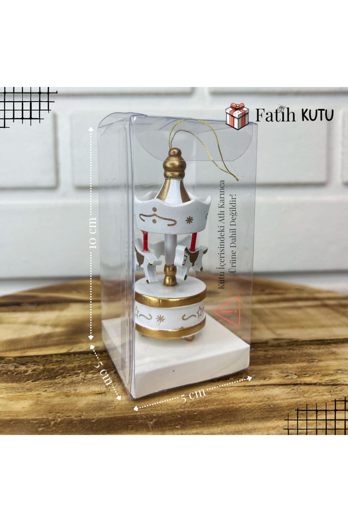 Fatih Kutu 5x5x10 cm Demonte Şeffaf Kutu, Full Asetat Beyaz iç Yükselticili – 10'lu | Atlı Karınca Kutusu