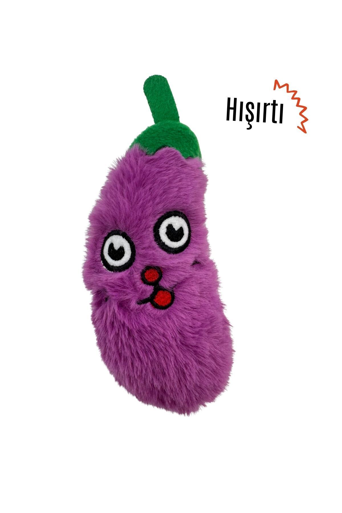 Miyav-Plush Eggplant Cat Toy Catnip, Rustling Sound Cat Toy 1