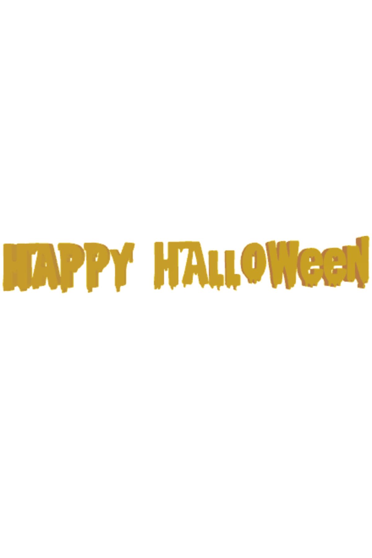 OEM Decoratiune "happy Haloween" Litere Rebele 19 X 3 Cm Auriu - All Ages