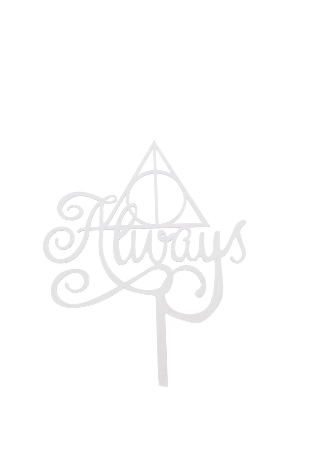OEM Decoratiune Topper Tort, "always" Harry Potter And The Deathly Hallows, 18 X 14 Cm Alb Ivory - All Ages