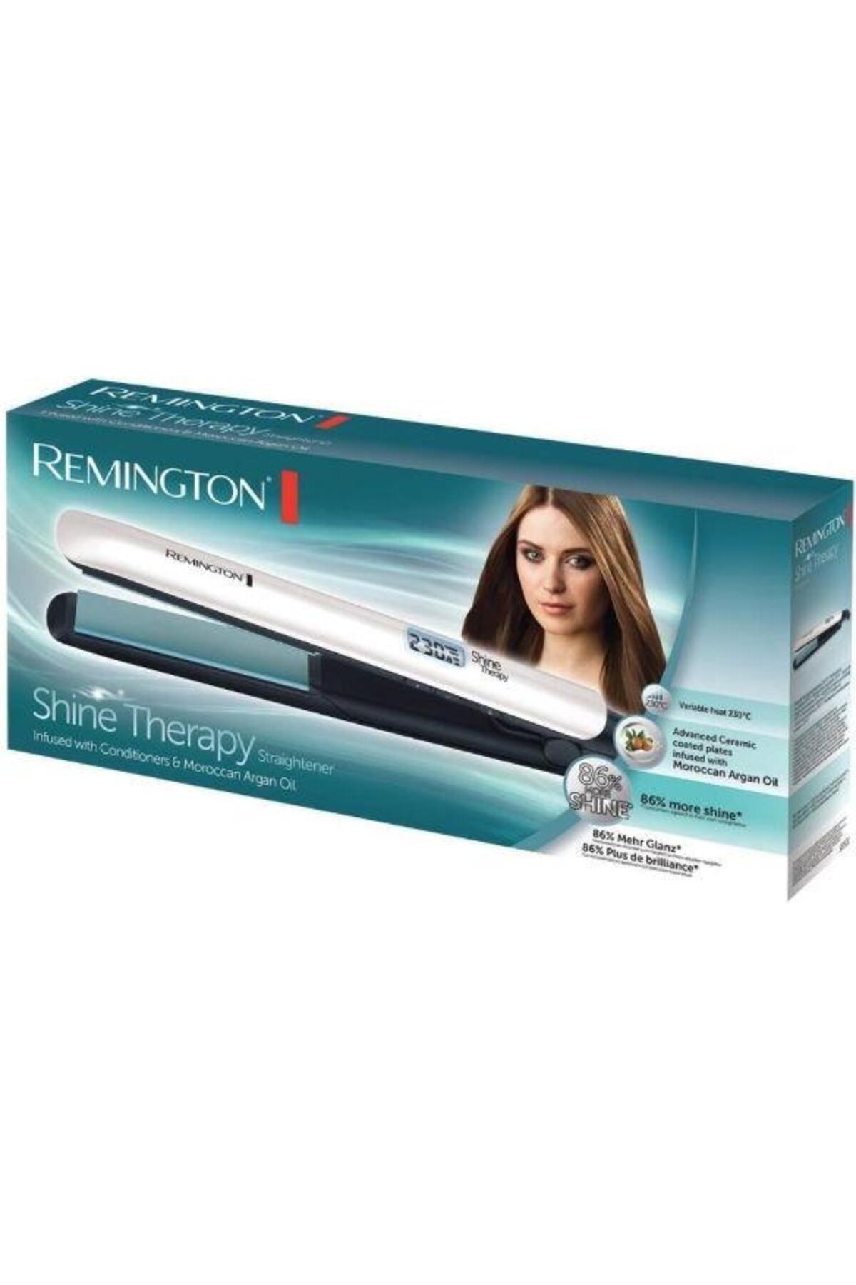 Remington-Placa de indreptat parul Remington Shine Therapy S8500, 230 grade, LCD (Alb) 2