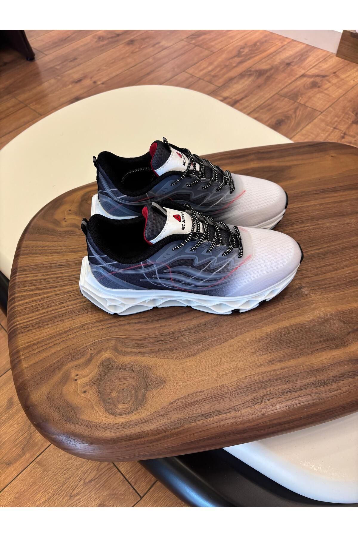Paulo MC JAMPER SİYAH BEYAZ GEÇİŞLİ FİLELİ TRİKO ERKEK AYAKKABI SNEAKERS - ERKEK SPOR AYAKKABI